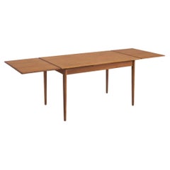 Extendable Danish Side Table in Teak