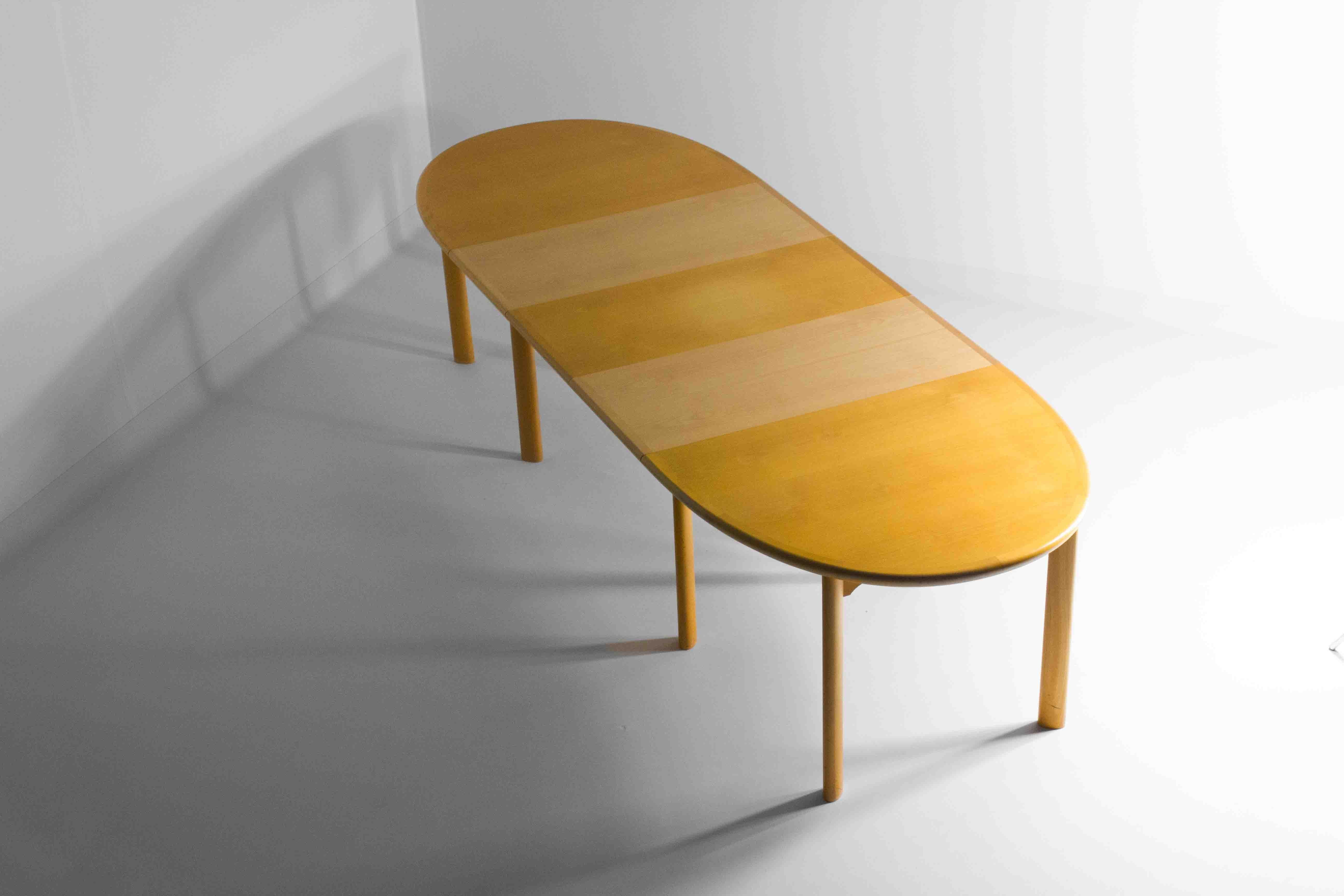 Extendable Danish Skovby dining table, 1970s For Sale 6