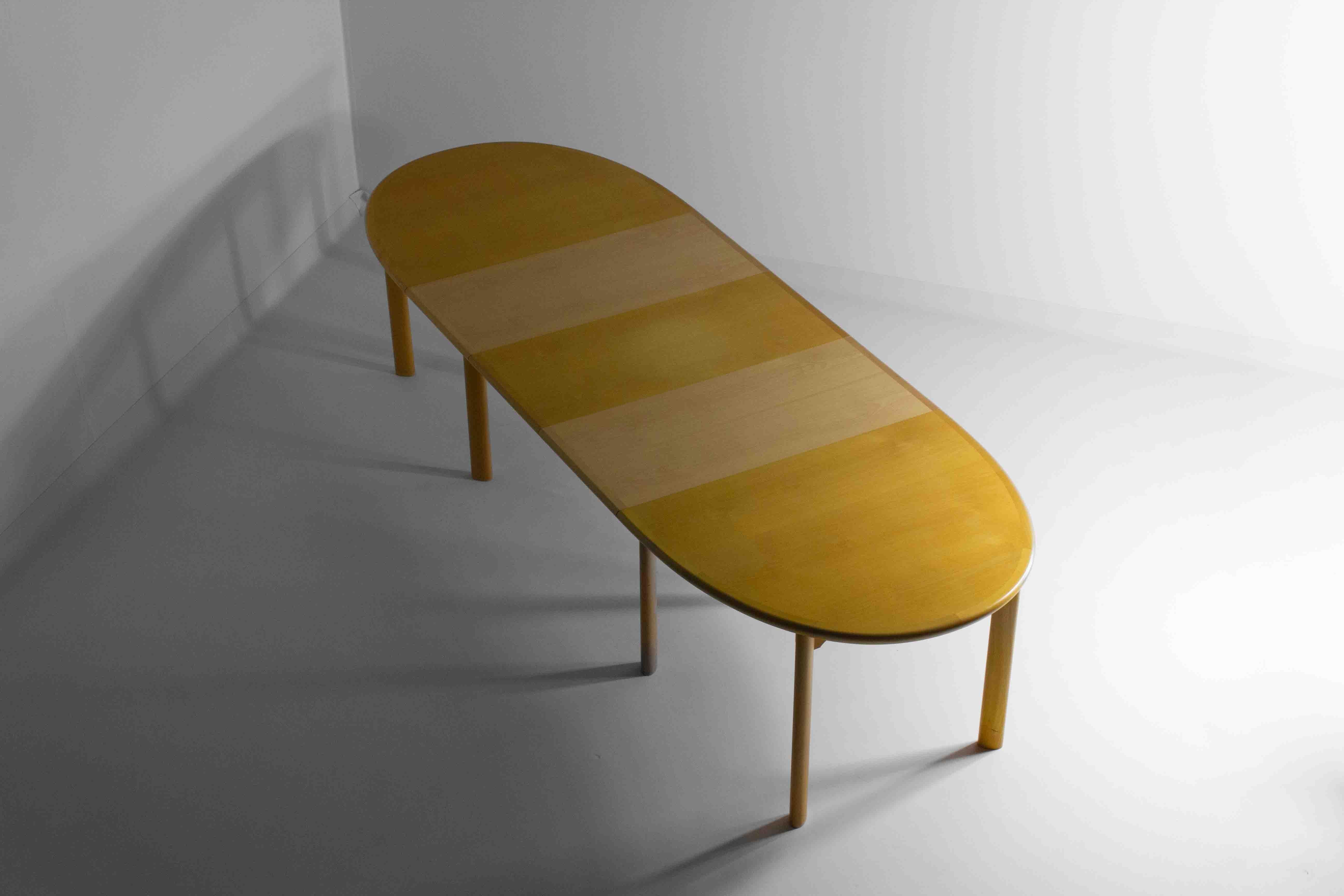 Extendable Danish Skovby dining table, 1970s For Sale 8