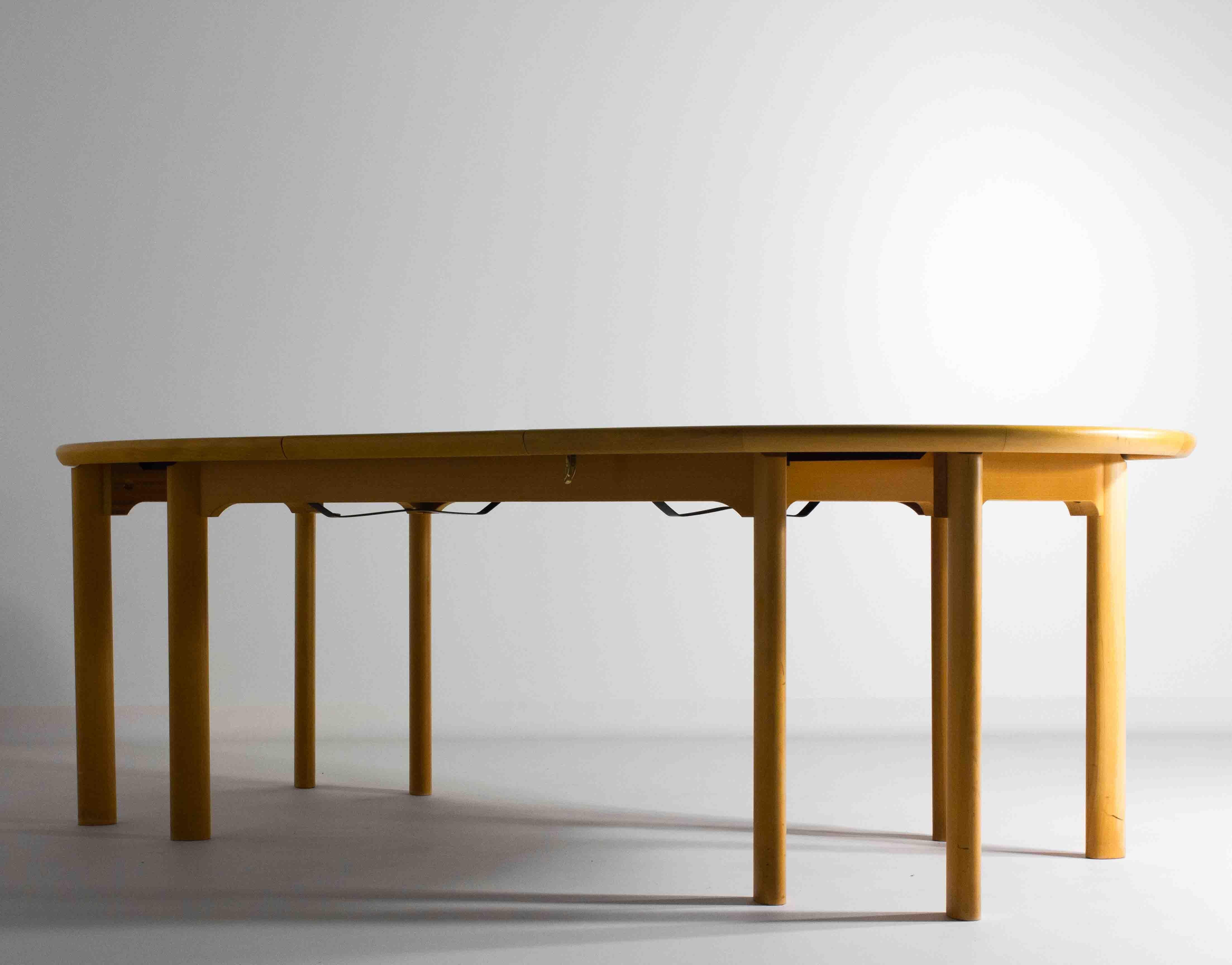 Extendable Danish Skovby dining table, 1970s For Sale 2