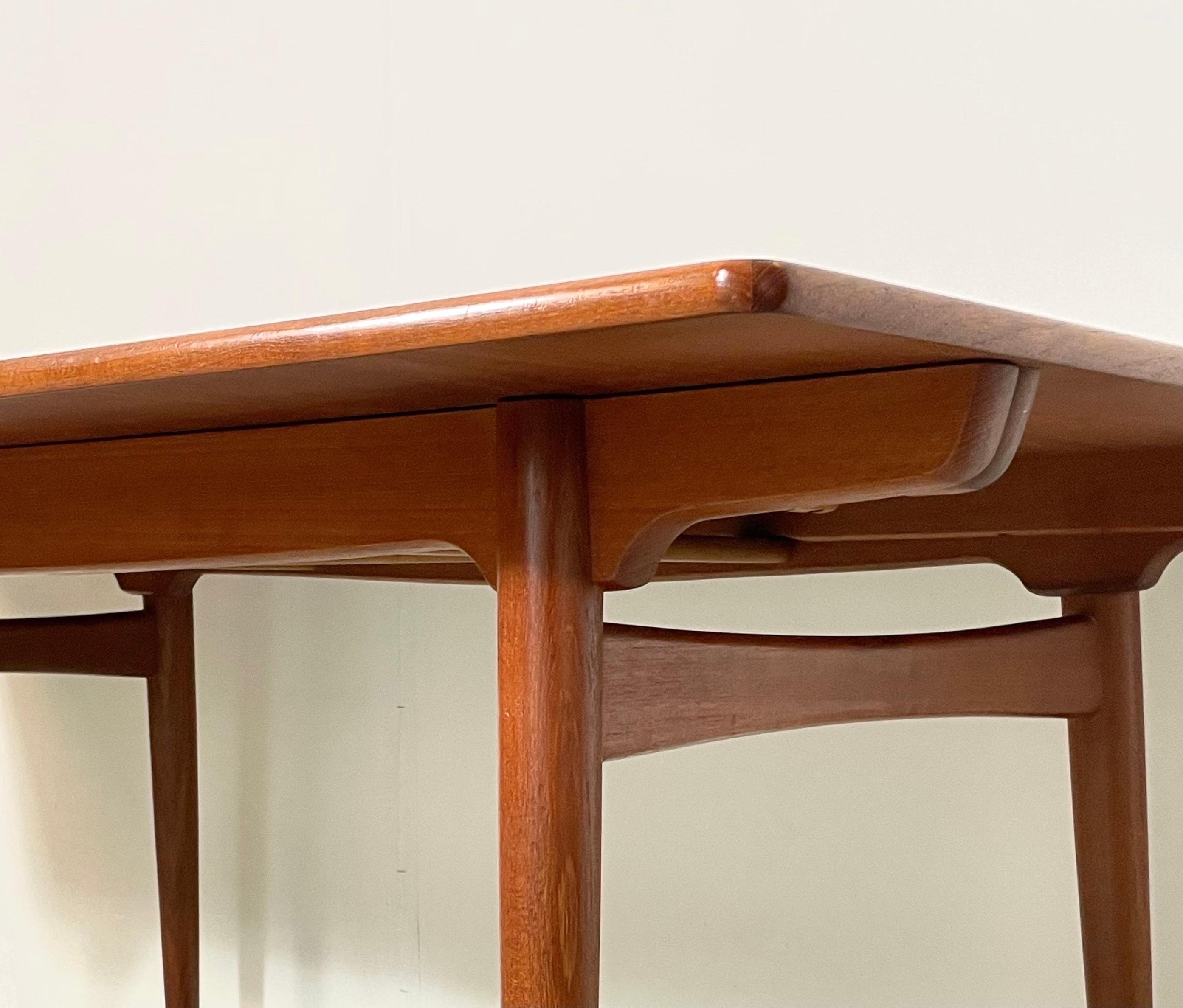 Extendable Danish Teak Dining Table by Hans Wegner for Andreas Tuck For Sale 4