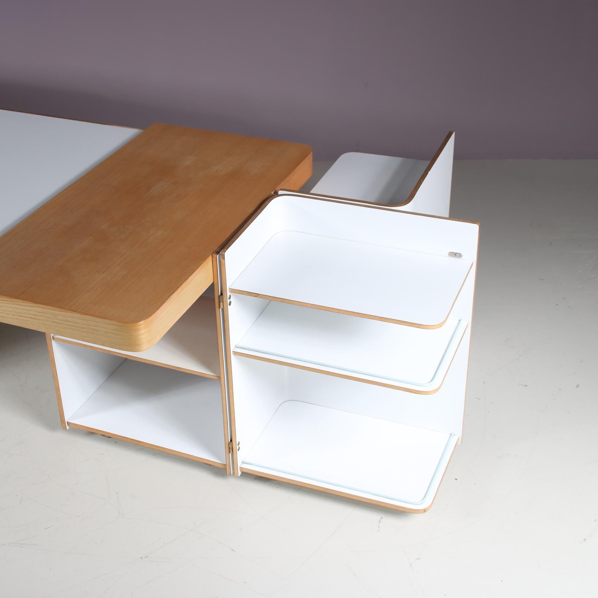 Extendable Desk by Roberto Pamio, Renato Toso & Noti Massari for Stilwood, Italy 3