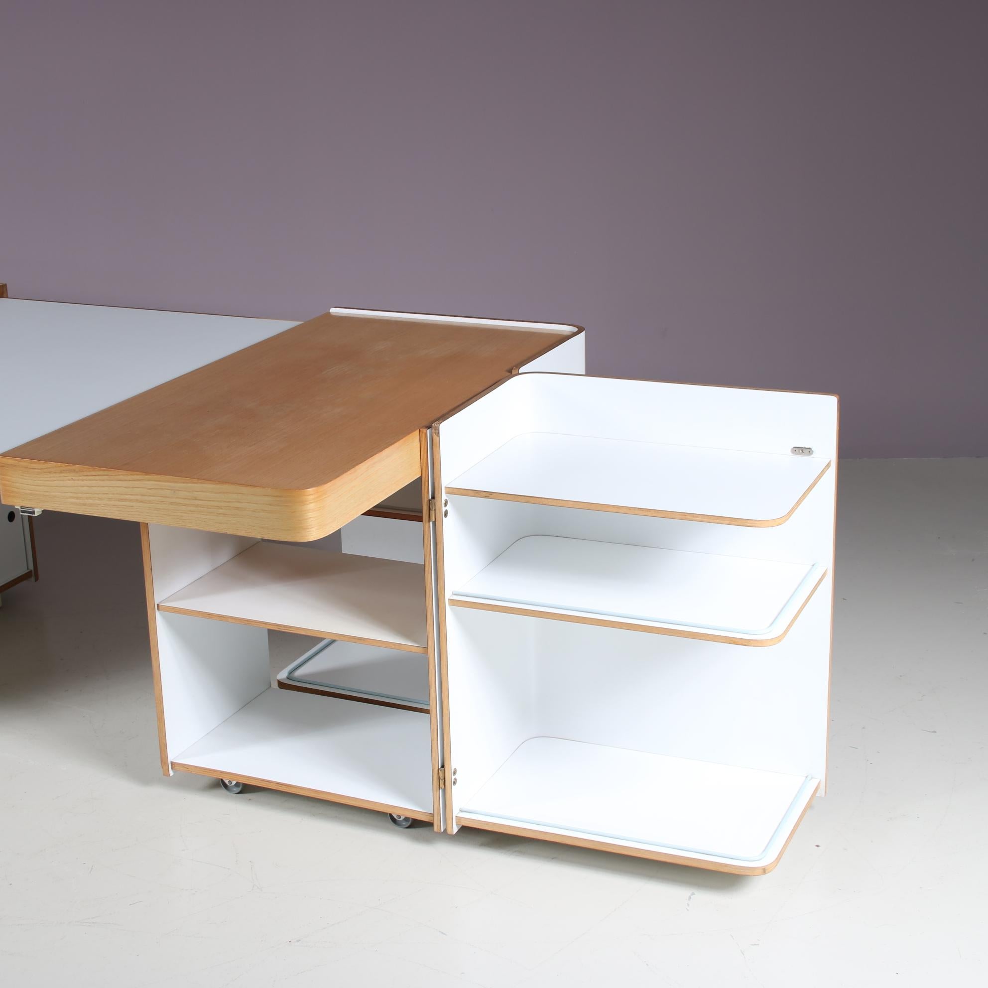 Extendable Desk by Roberto Pamio, Renato Toso & Noti Massari for Stilwood, Italy 6
