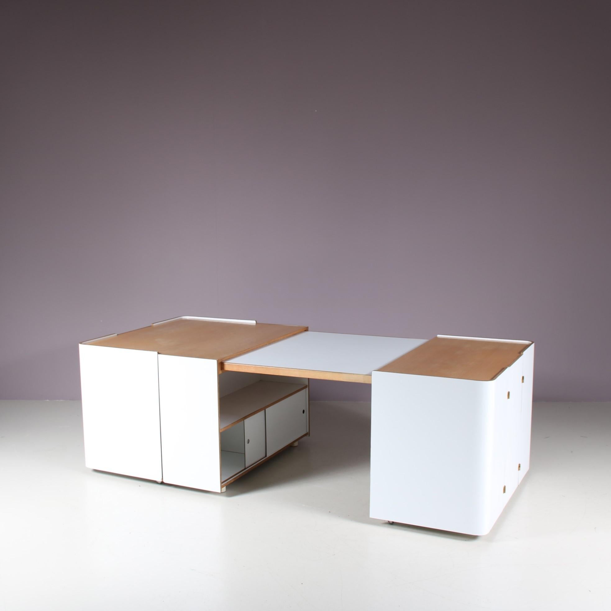 Extendable Desk by Roberto Pamio, Renato Toso & Noti Massari for Stilwood, Italy 7
