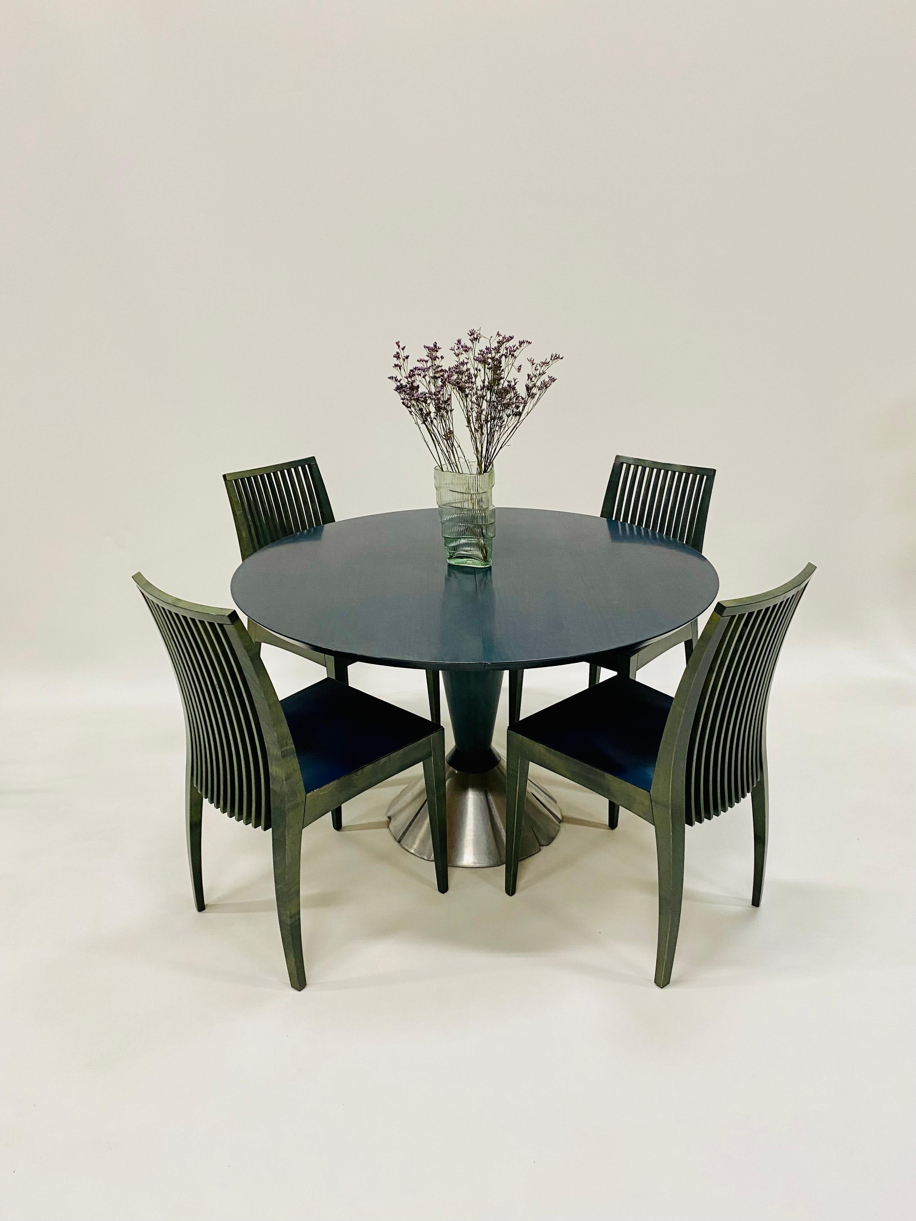 Extendable Dining Room Table Set by Wolf Schmidt-Bandelow, 1980s 3
