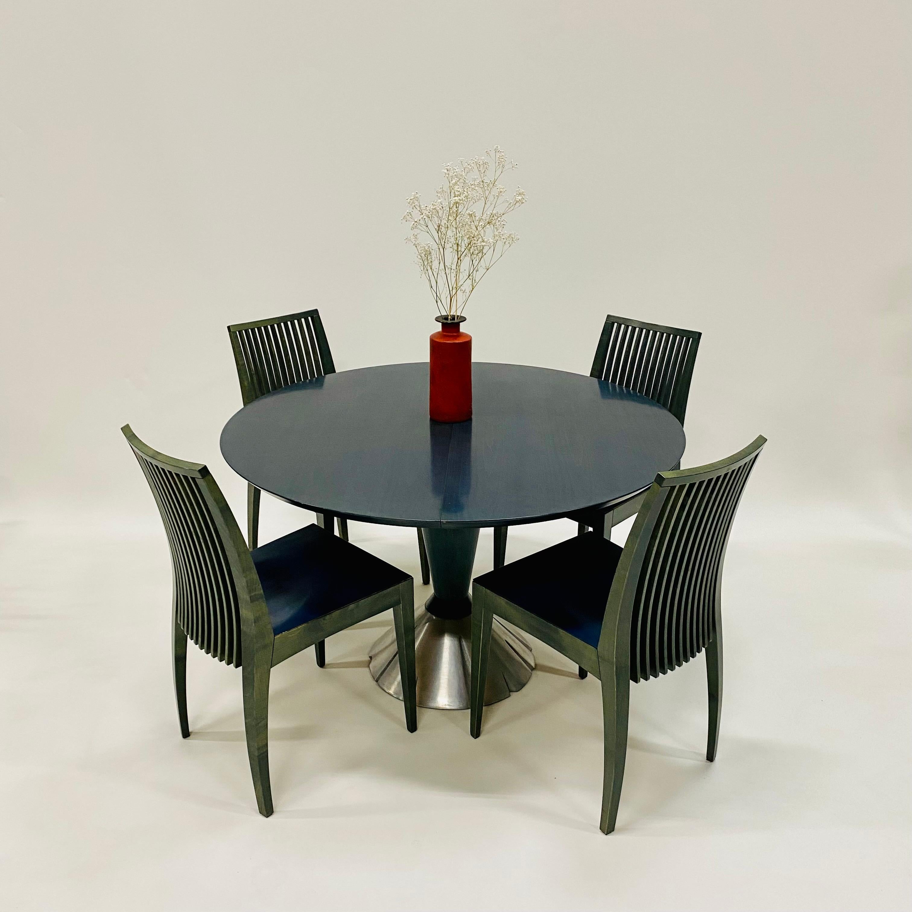 Extendable Dining Room Table Set by Wolf Schmidt-Bandelow, 1980s 4