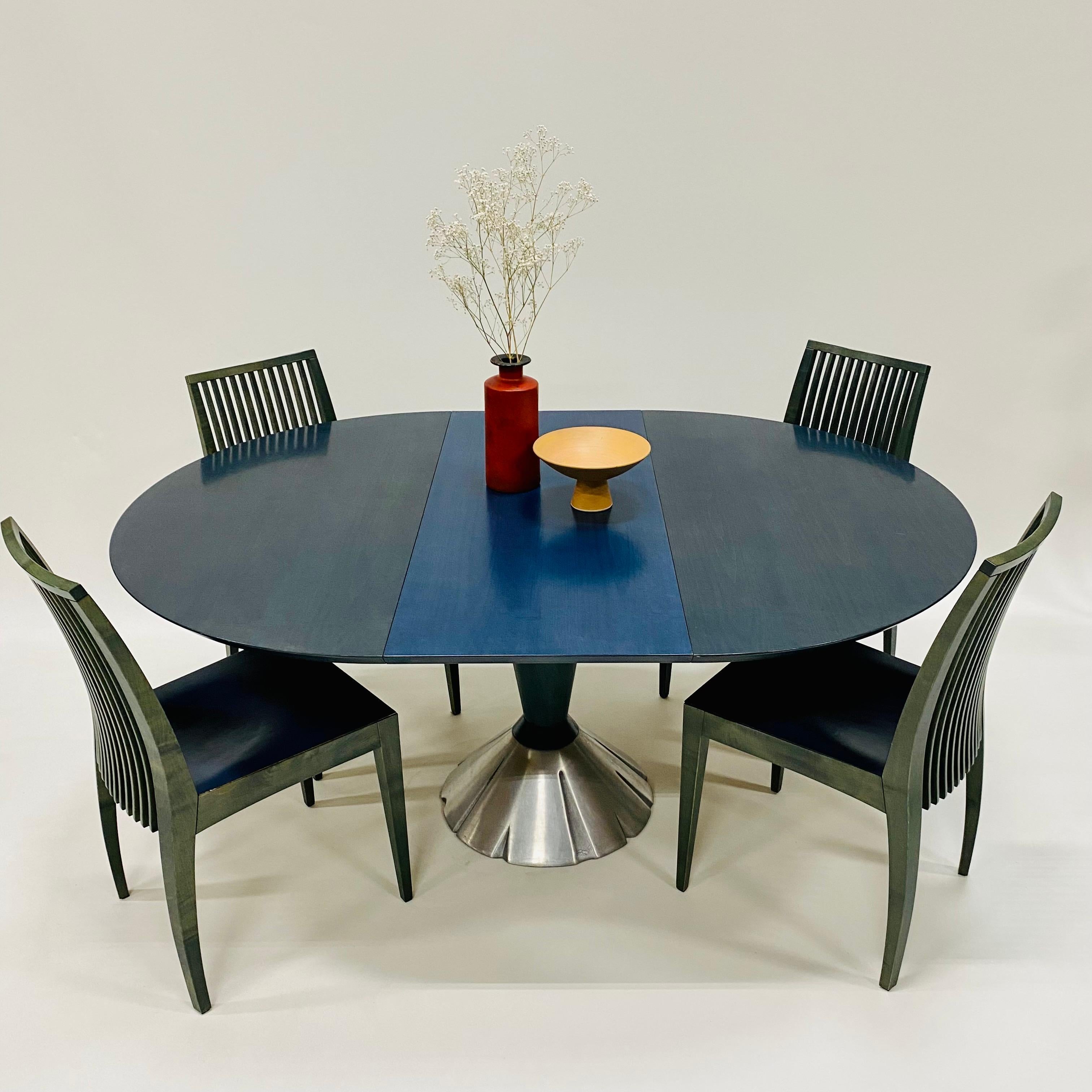 Modern Extendable Dining Room Table Set by Wolf Schmidt-Bandelow, 1980s