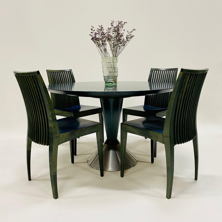 Extendable Dining Room Table Set by Wolf Schmidt-Bandelow, 1980s For ...