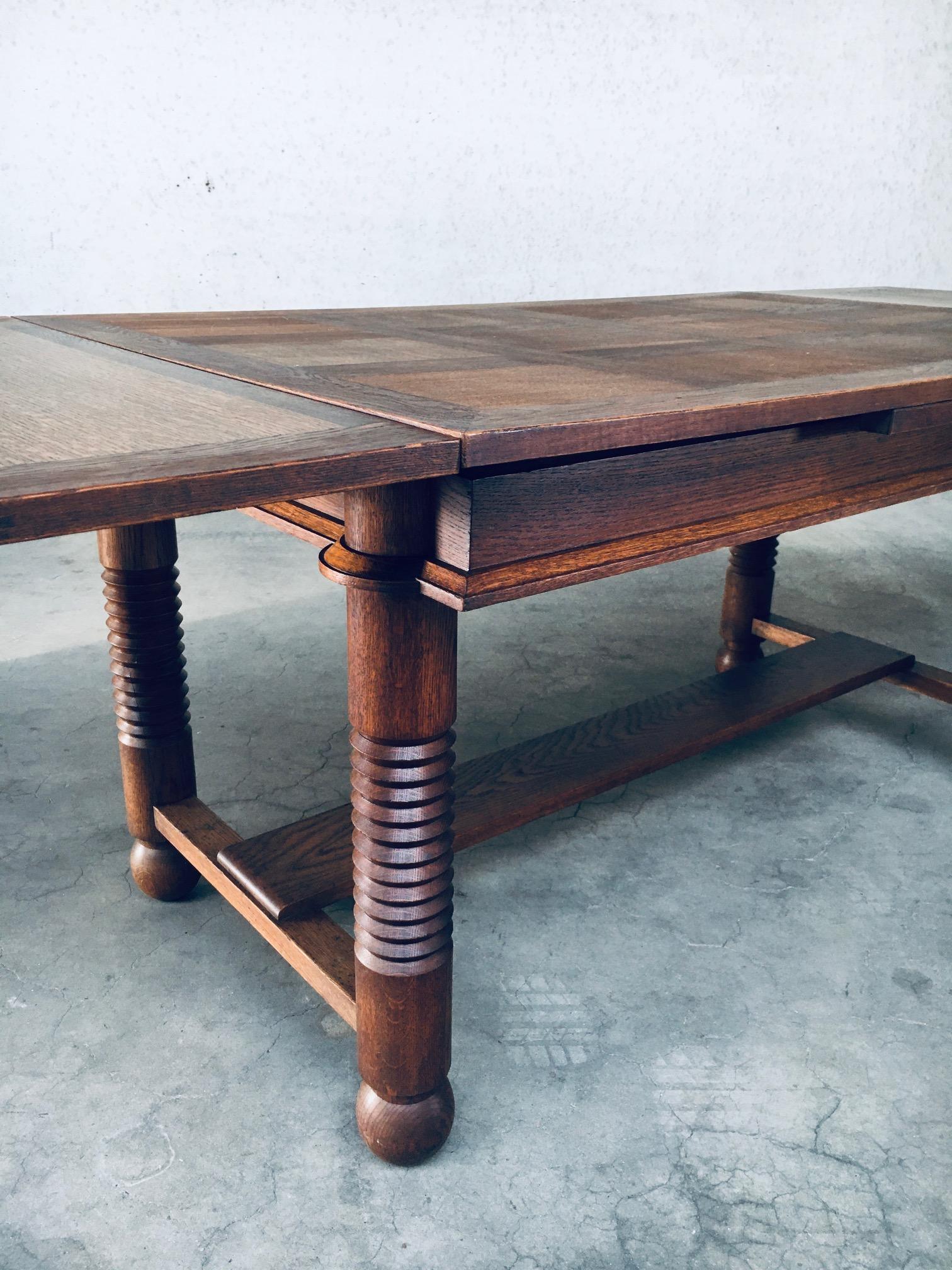 Extendable Dining Table by Charles Dudouyt, France 1940's For Sale 6