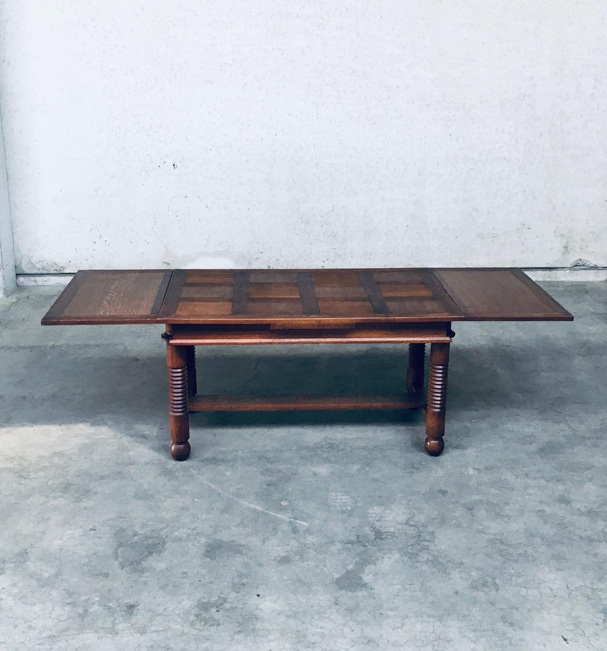 Extendable Dining Table by Charles Dudouyt, France 1940's For Sale 7