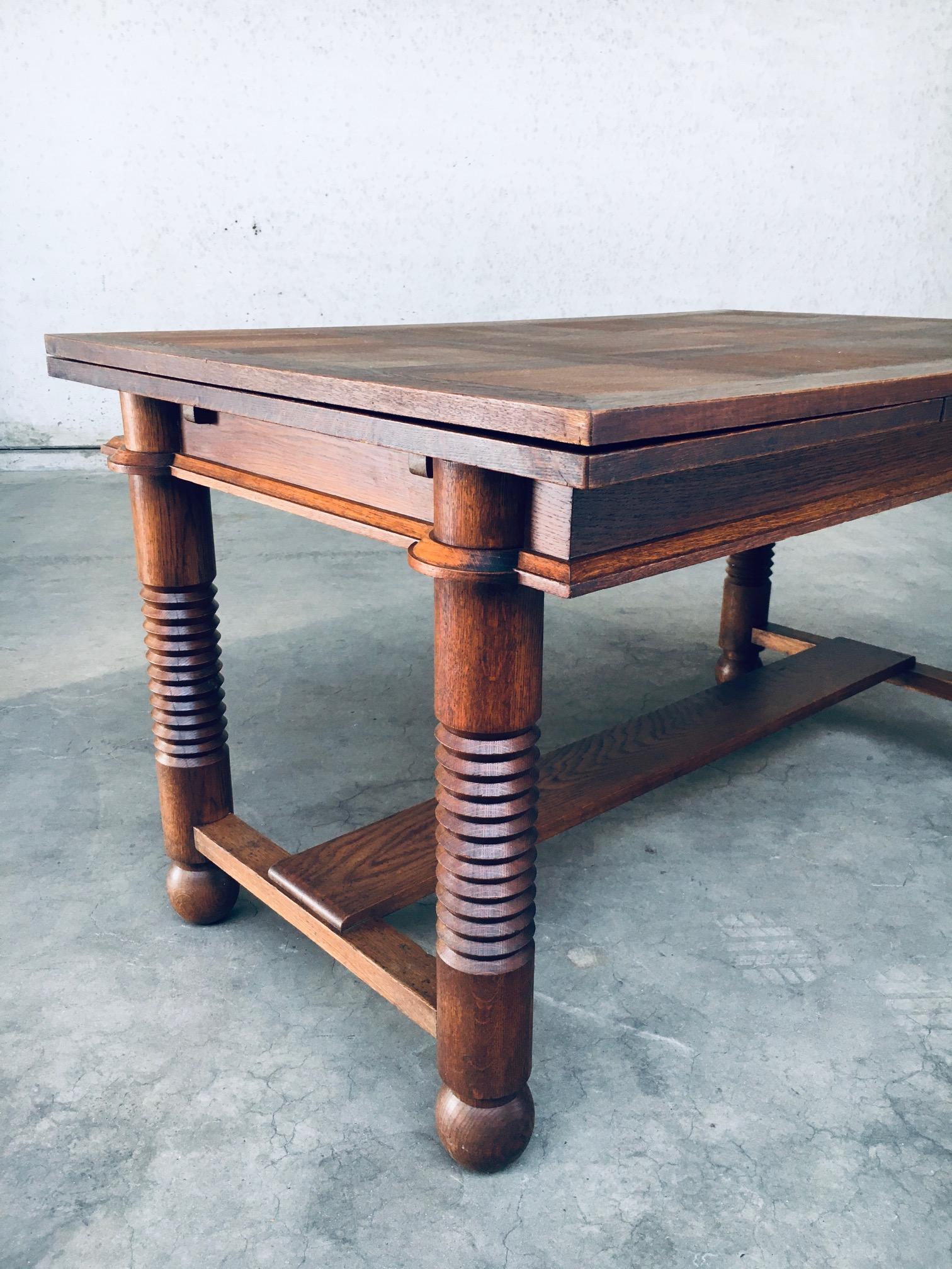 Extendable Dining Table by Charles Dudouyt, France 1940's For Sale 9