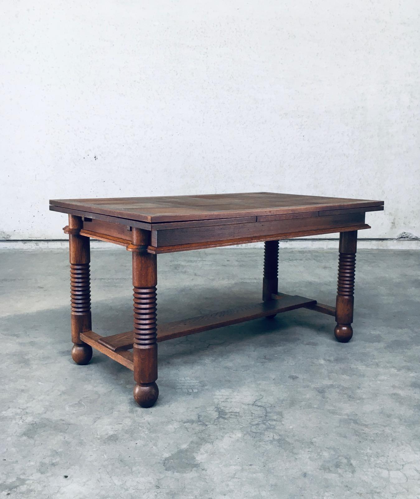 French Extendable Dining Table by Charles Dudouyt, France 1940's For Sale