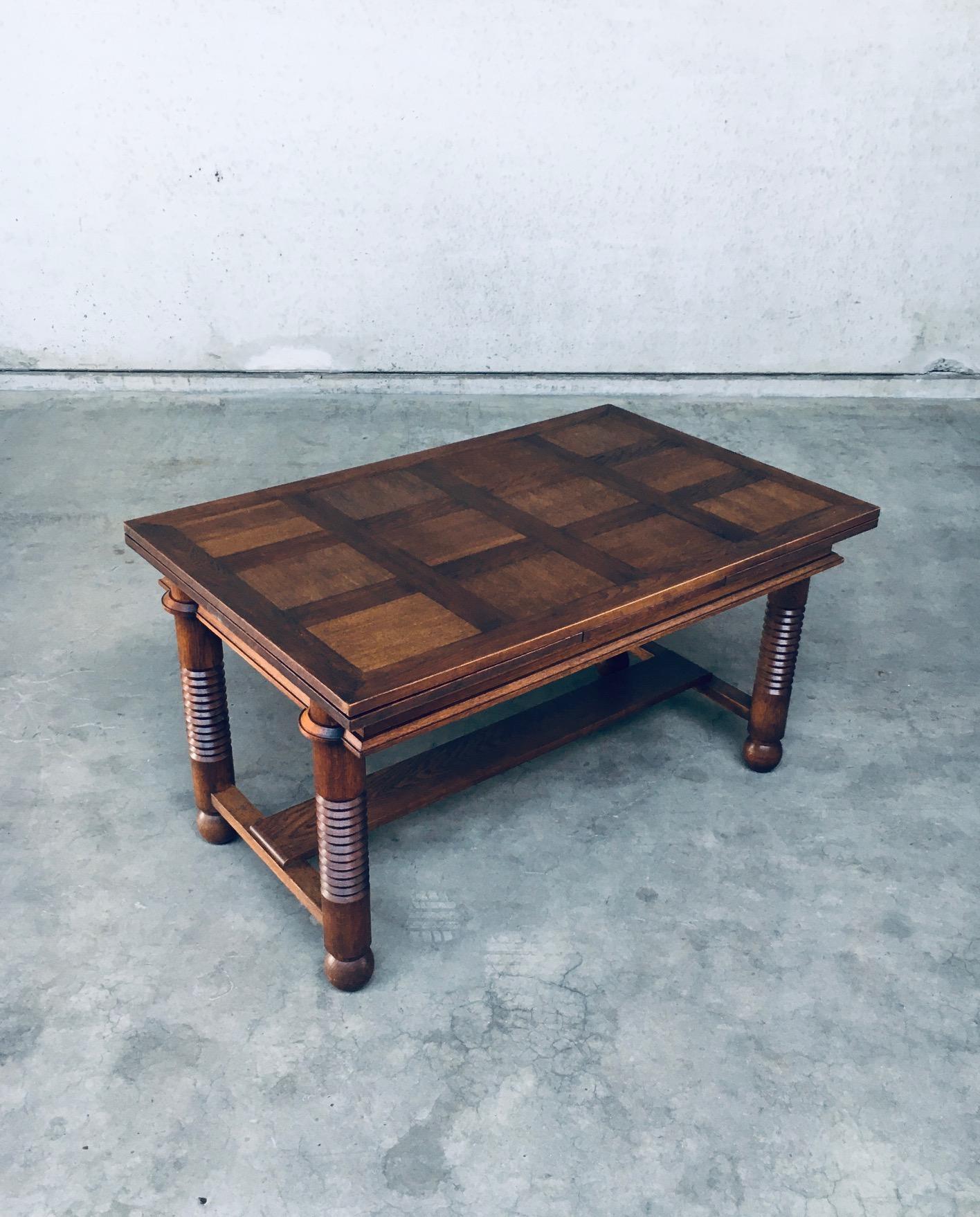Extendable Dining Table by Charles Dudouyt, France 1940's In Good Condition For Sale In Oud-Turnhout, VAN