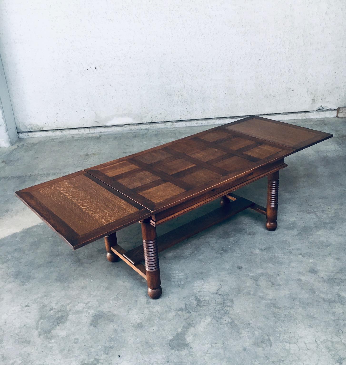 Extendable Dining Table by Charles Dudouyt, France 1940's For Sale 1