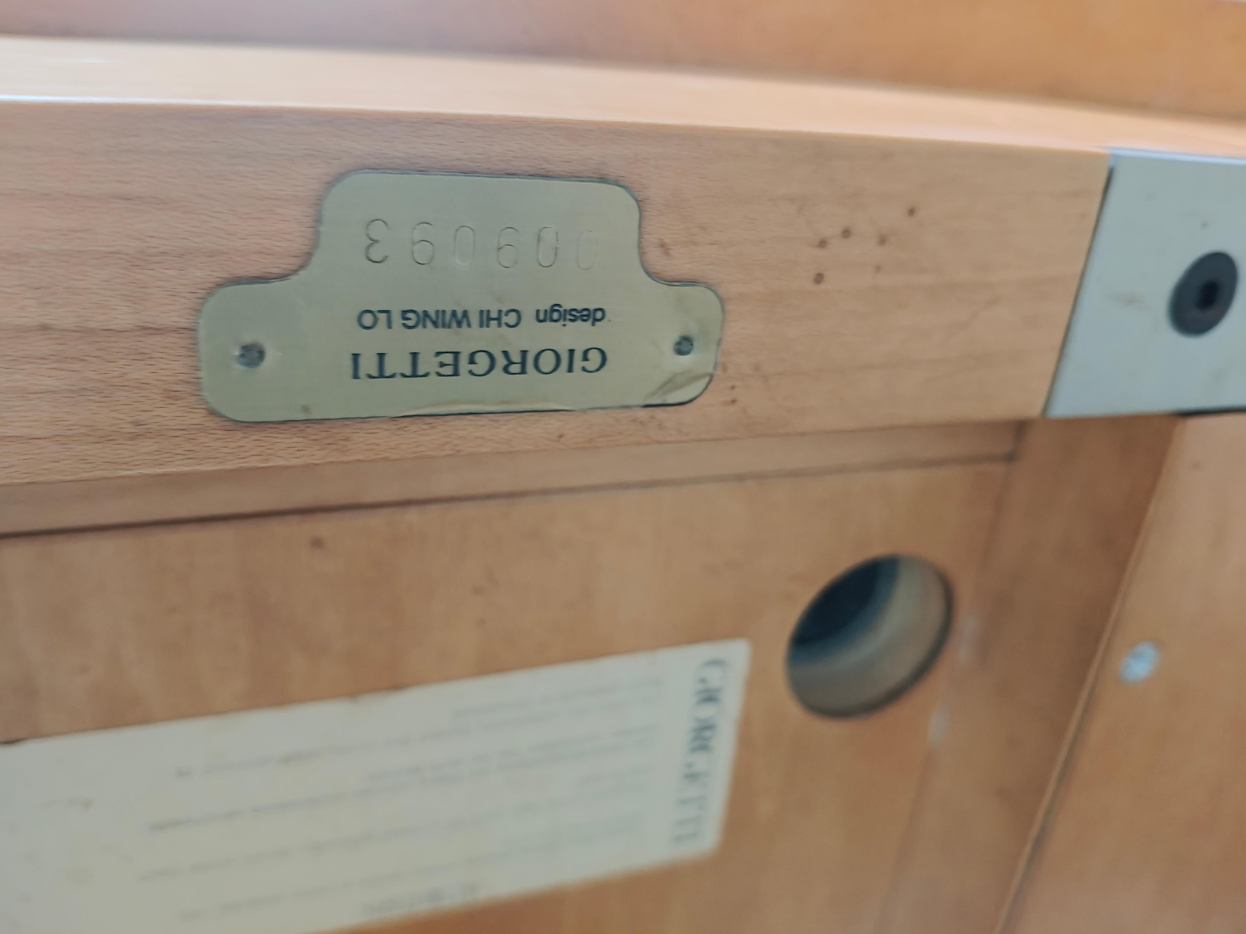 Table de salle à manger à rallonge par Chi Wing Lo pour Giorgetti Italie en vente 6