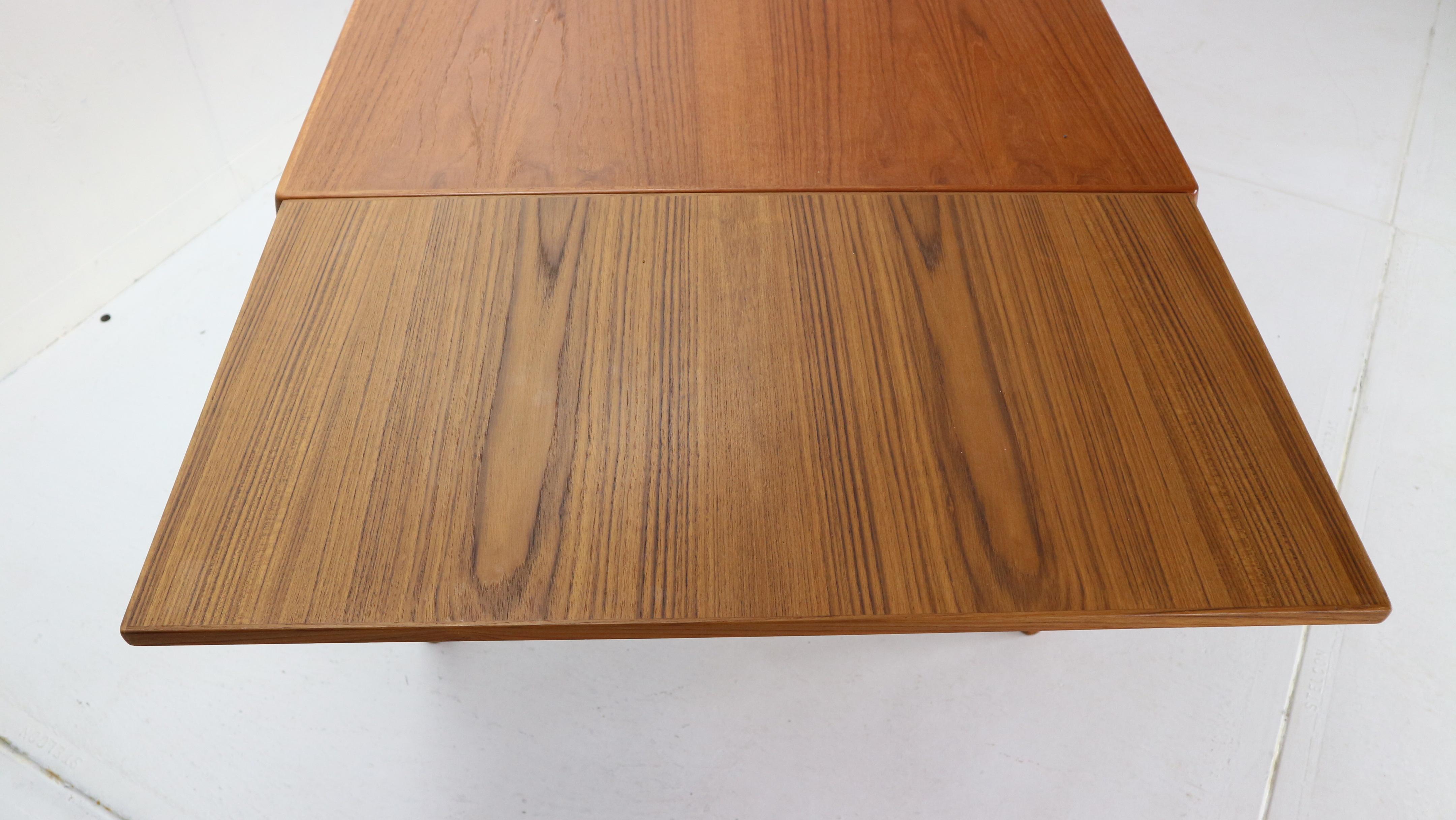 Teak Extendable Dining Table by Henning Kaerjnulf for Vejle Stole Møbelfabrik, 1960