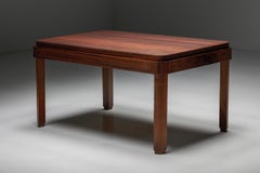 Extendable Dining Table by John Van Zeeland, Art Deco, Belgium, 1930s