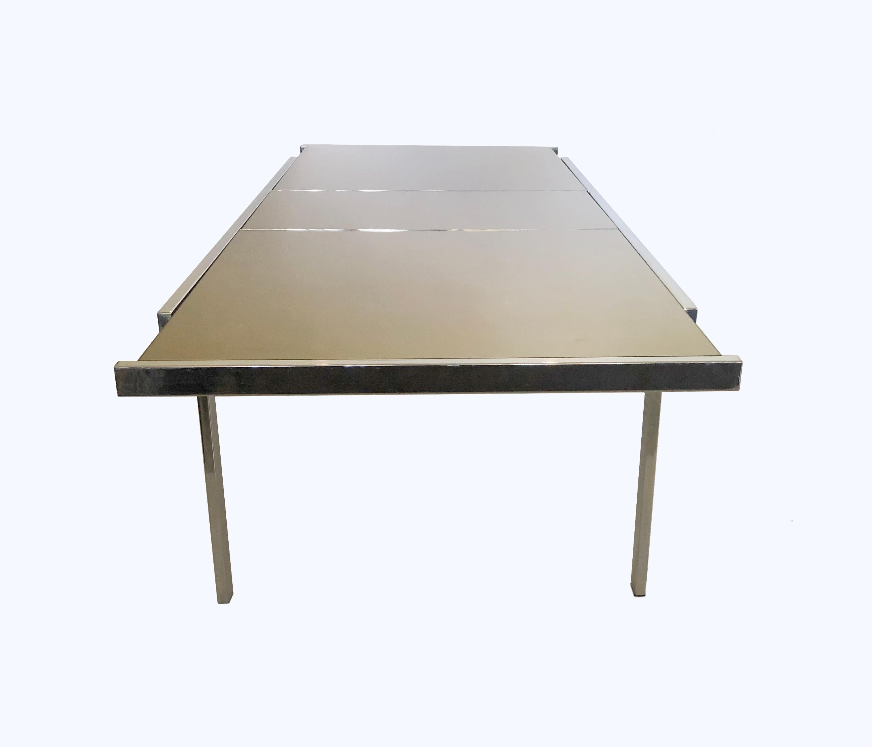 Steel Extendable Dining Table by Pierre Cardin