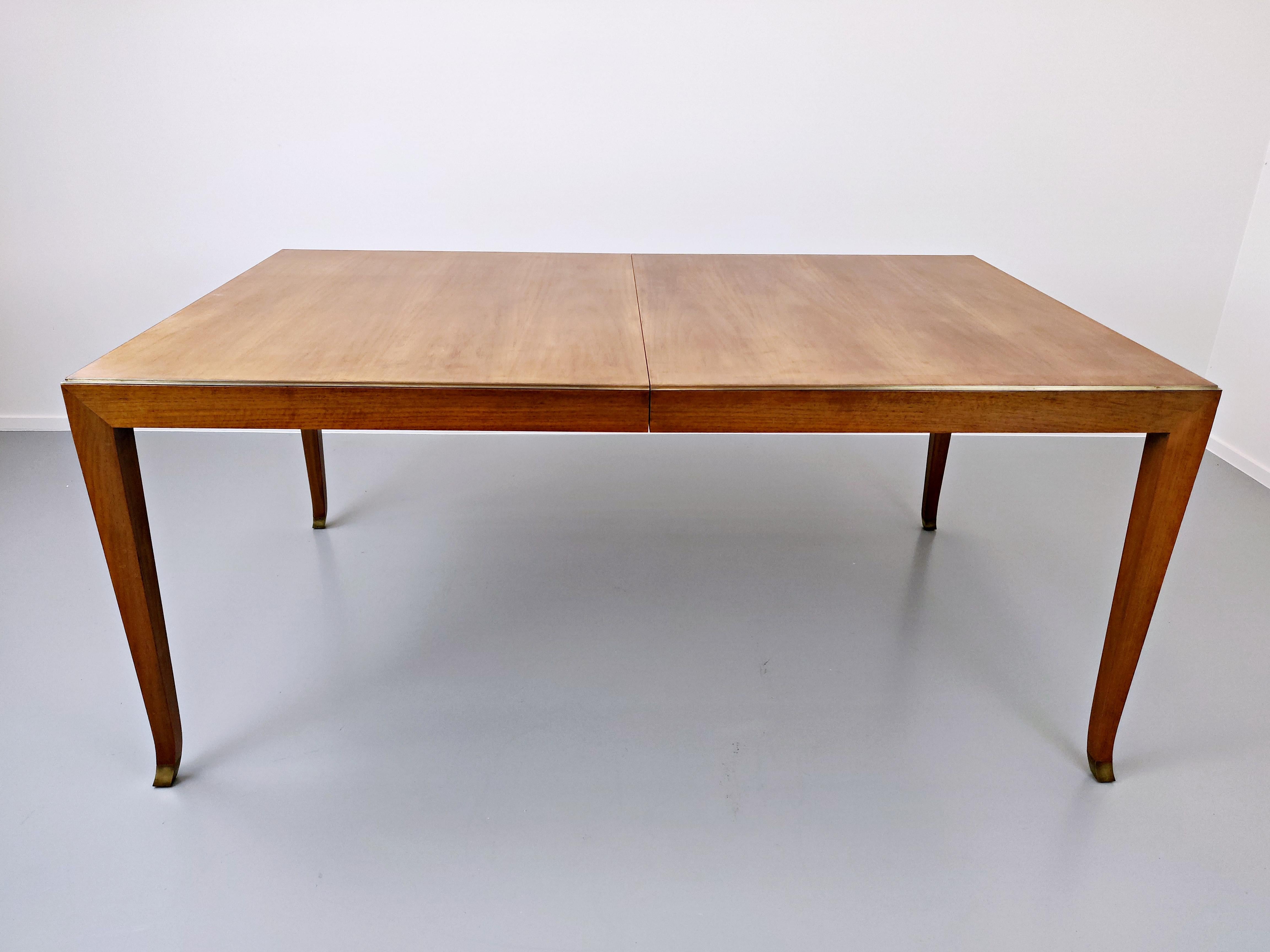 Mid-Century Modern Extendable Dining Table by T.H. Robsjohn-Gibbings for Saridis For Sale
