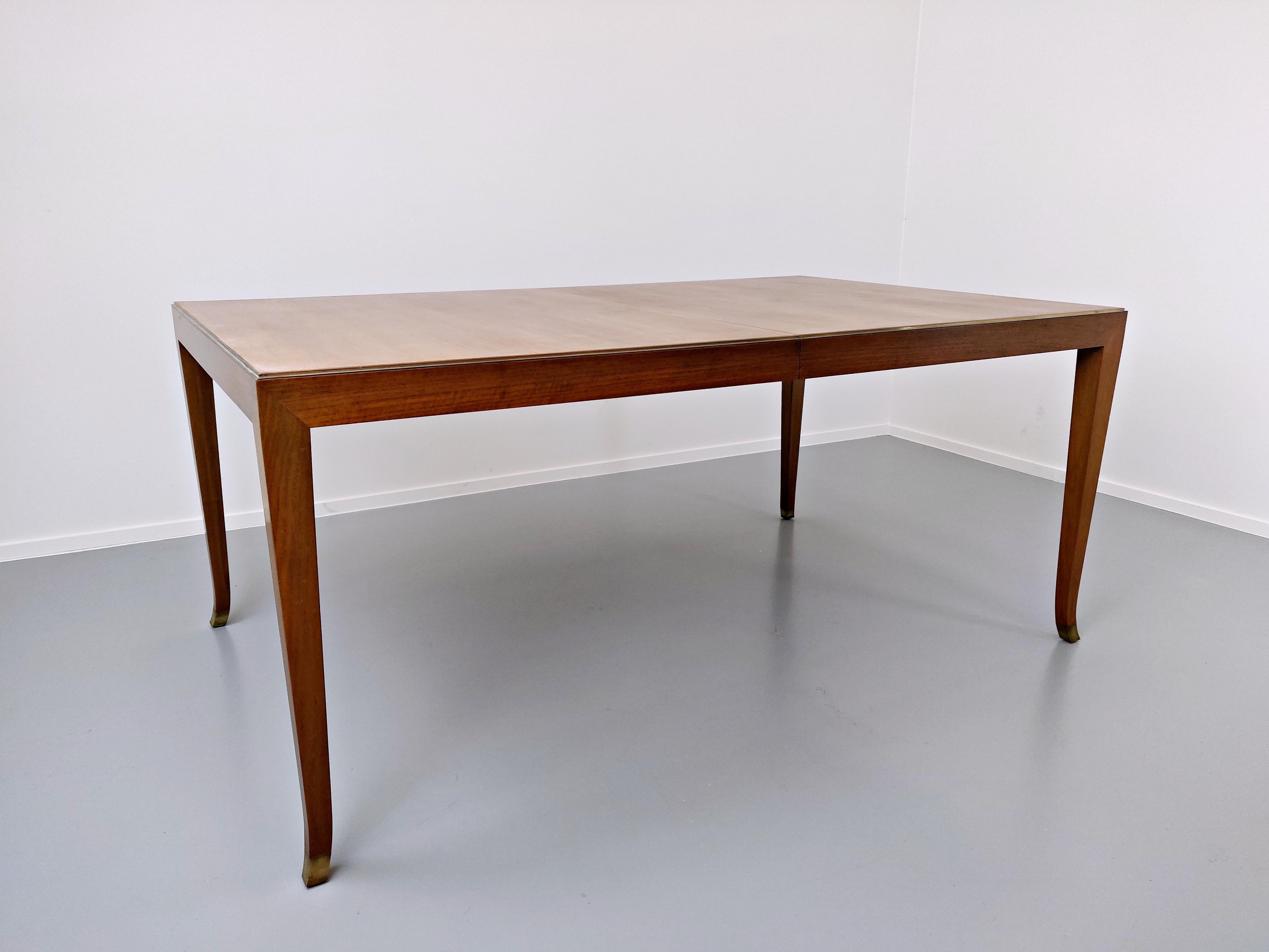 Wood Extendable Dining Table by T.H. Robsjohn-Gibbings for Saridis For Sale