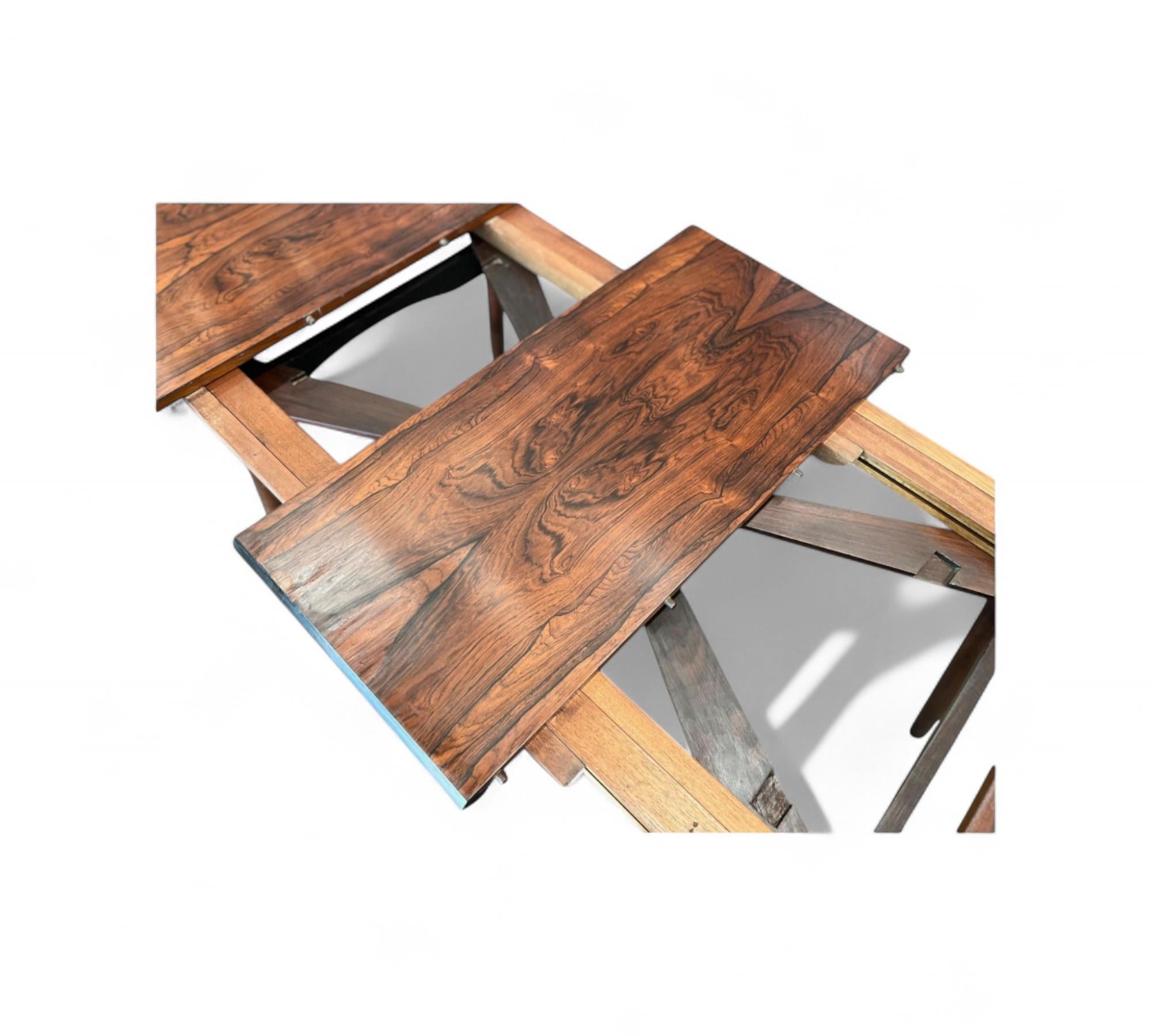 Extendable Dining Table in Hardwood by Carlo Hauner, c.1950s en venta 3
