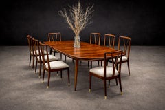 Ausziehbarer Esstisch aus Hartholz von Carlo Hauner, ca. 1950er Jahre