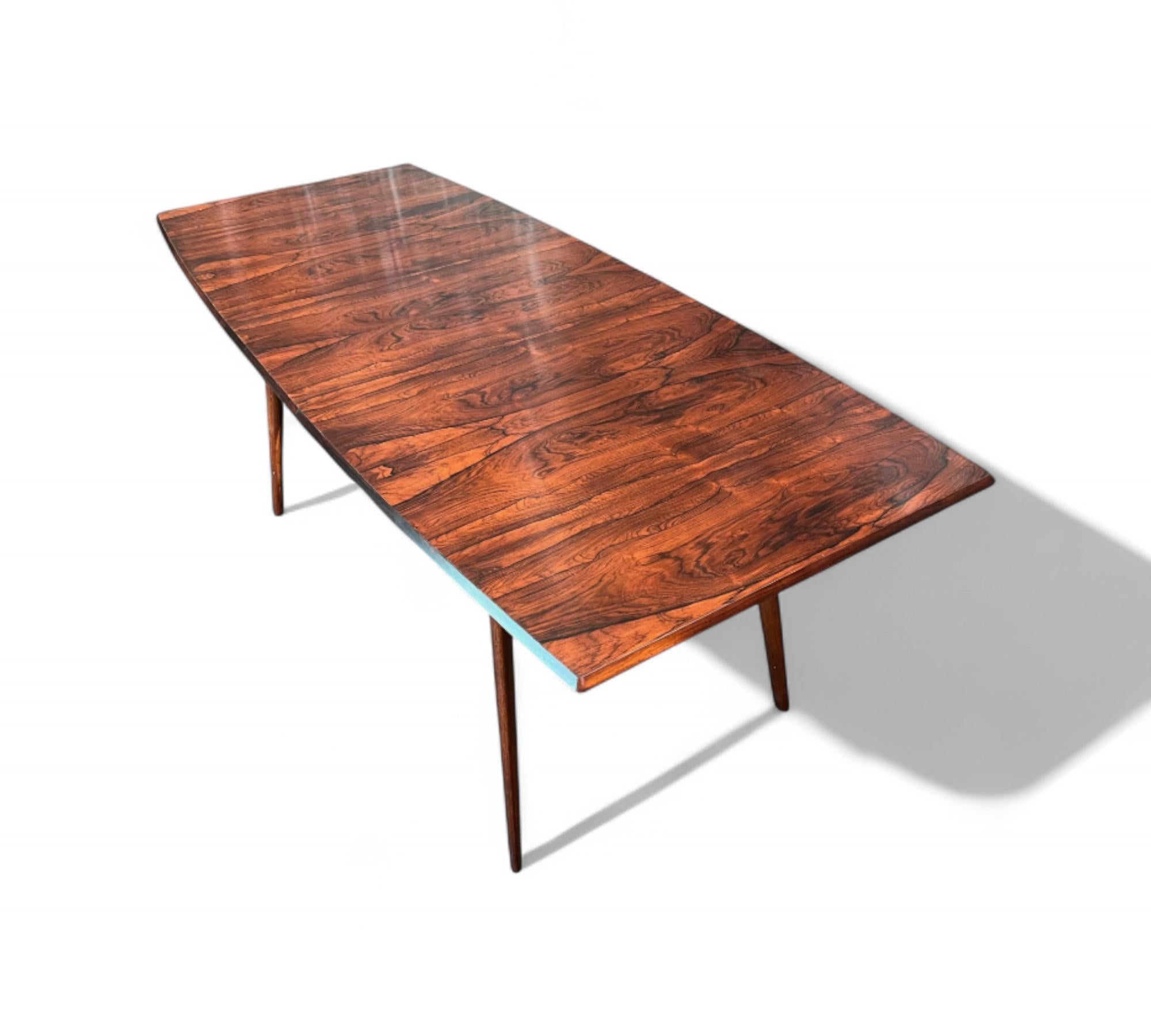 Extendable Dining Table in Hardwood by Carlo Hauner, c.1950s en Bueno estado para la venta en New York, NY