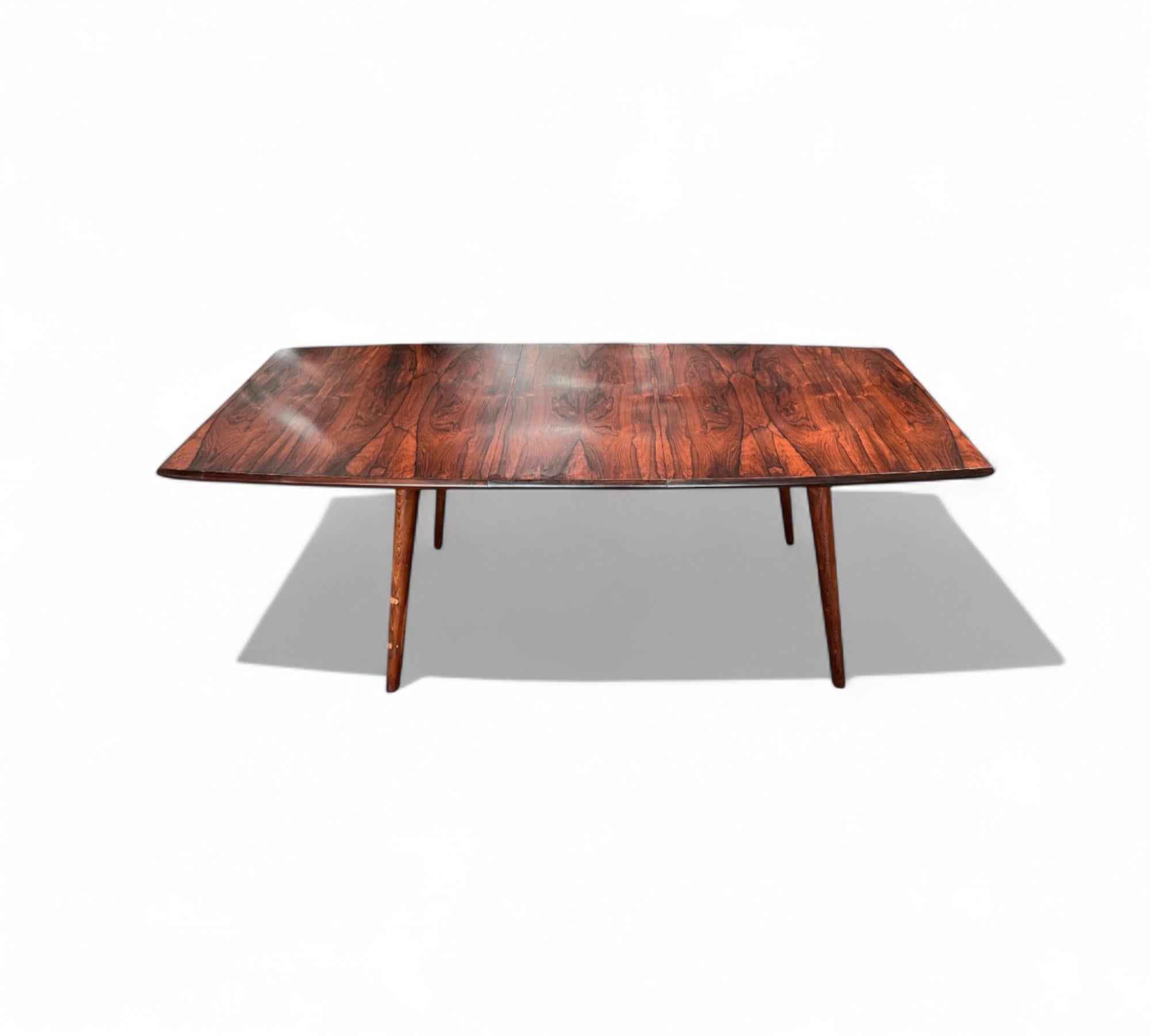 Extendable Dining Table in Hardwood by Carlo Hauner, c.1950s siglo XX en venta