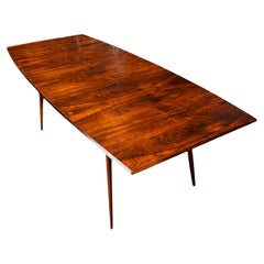 Ausziehbarer Esstisch aus Hartholz von Carlo Hauner, ca. 1950er Jahre