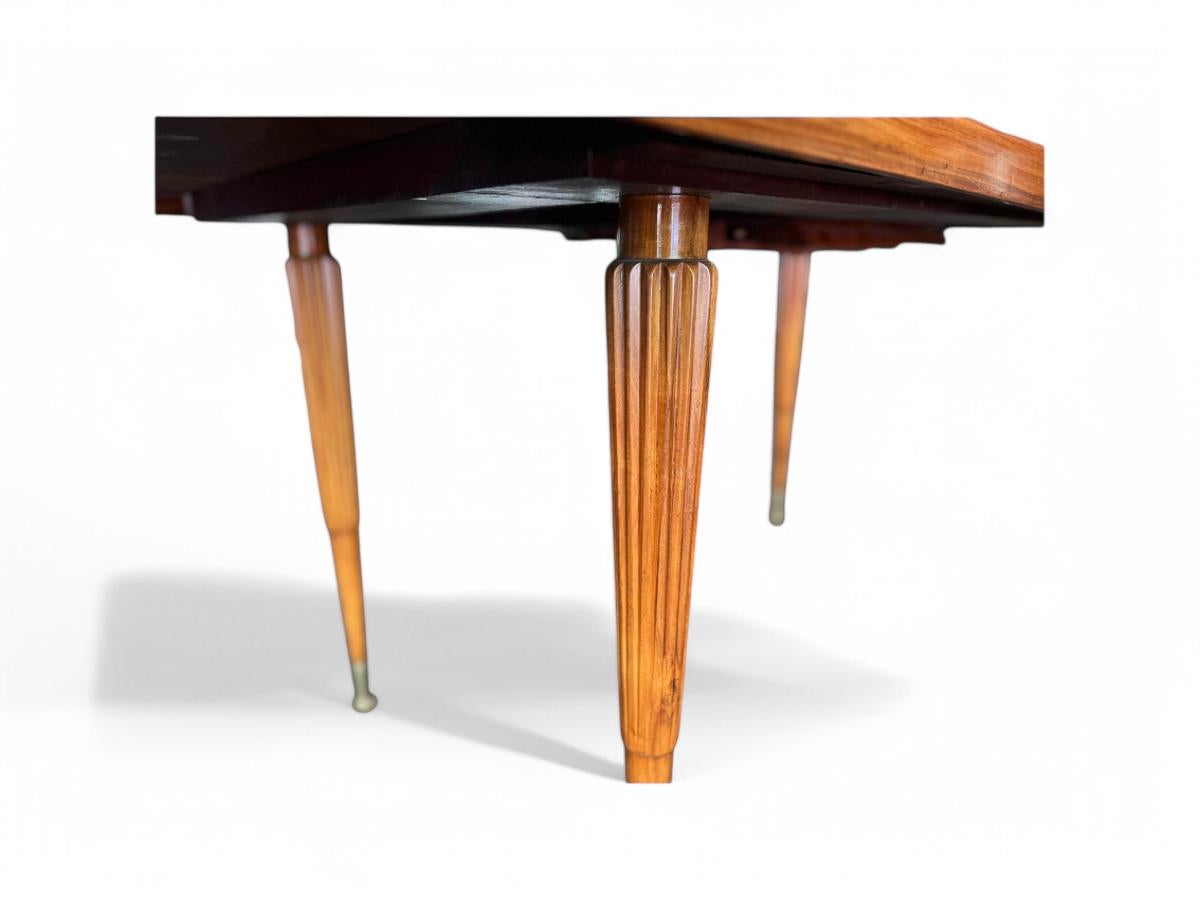 Table de salle à manger à rallonge en bois dur, Giuseppe Scapinelli, années 1950, Brésil en vente 2