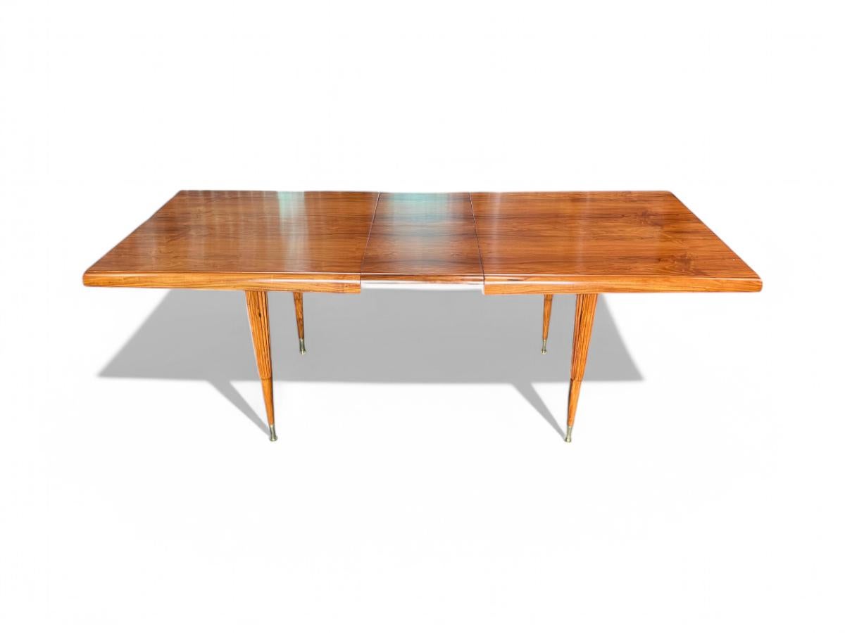 Mid-Century Modern Table de salle à manger à rallonge en bois dur, Giuseppe Scapinelli, années 1950, Brésil en vente