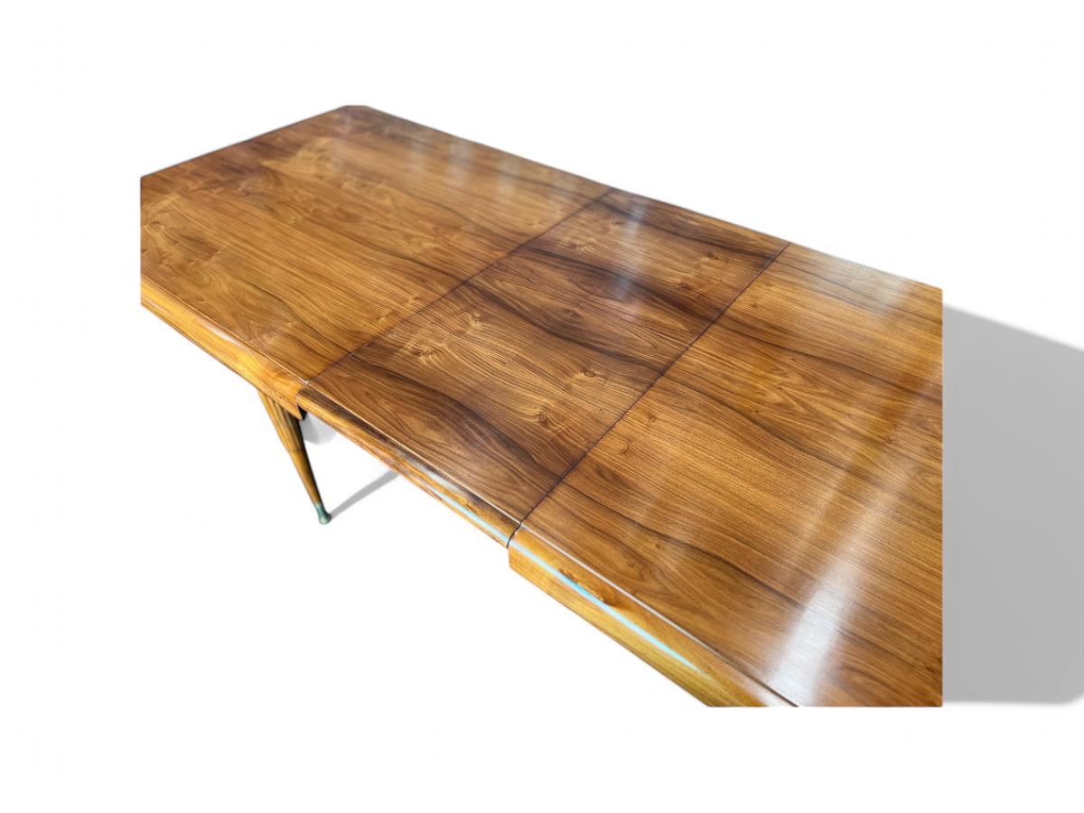 Peint à la main Table de salle à manger à rallonge en bois dur, Giuseppe Scapinelli, années 1950, Brésil en vente