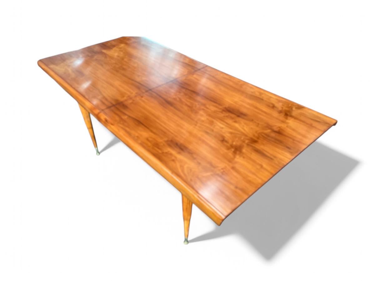 Table de salle à manger à rallonge en bois dur, Giuseppe Scapinelli, années 1950, Brésil Bon état - En vente à New York, NY