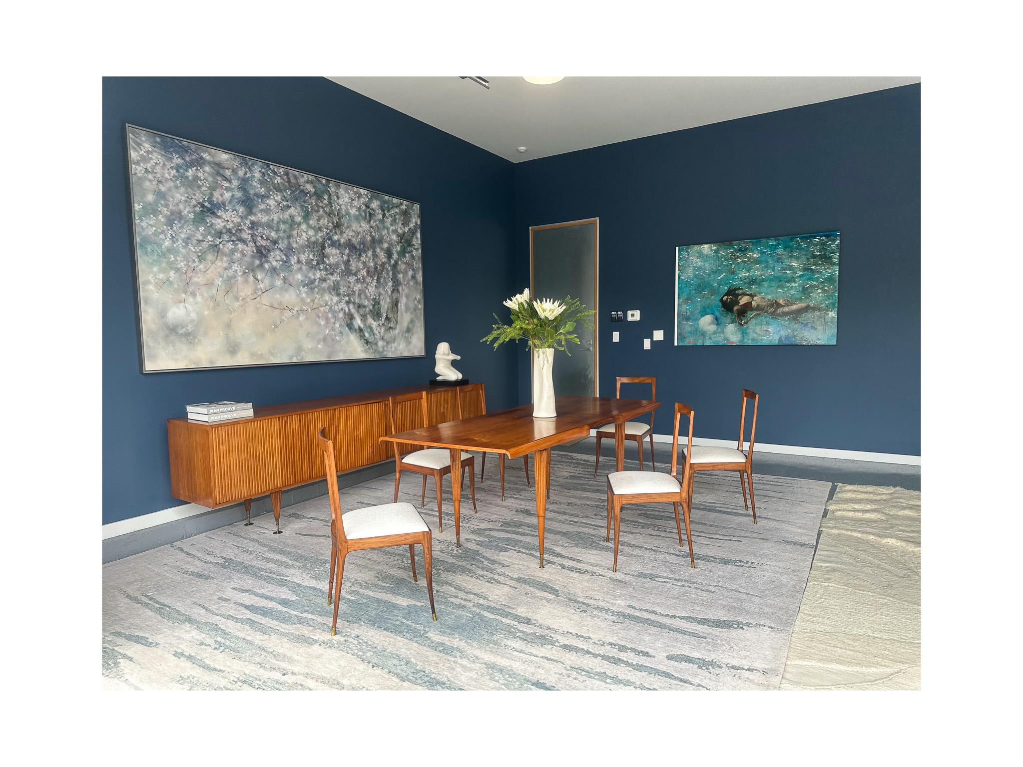 20ième siècle Table de salle à manger à rallonge en bois dur, Giuseppe Scapinelli, années 1950, Brésil en vente