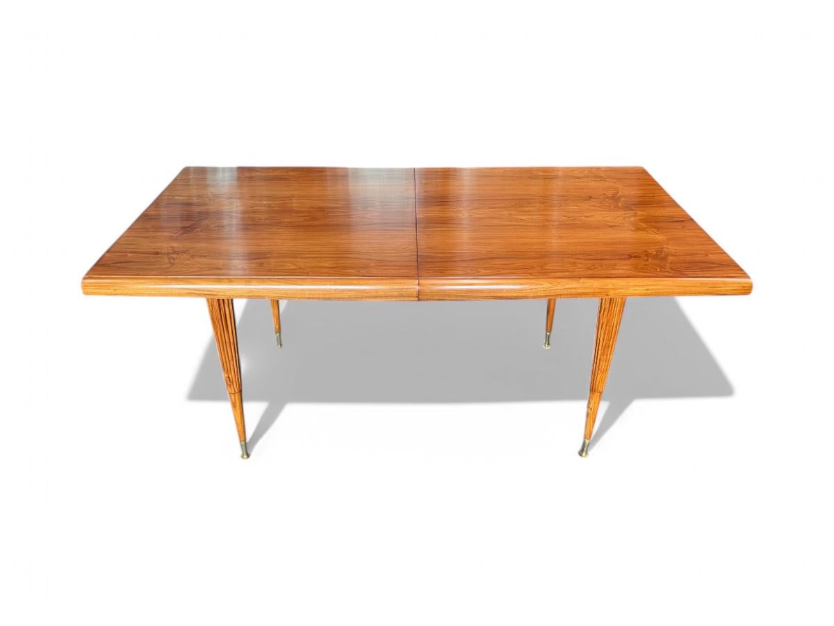 Table de salle à manger à rallonge en bois dur, Giuseppe Scapinelli, années 1950, Brésil en vente 1