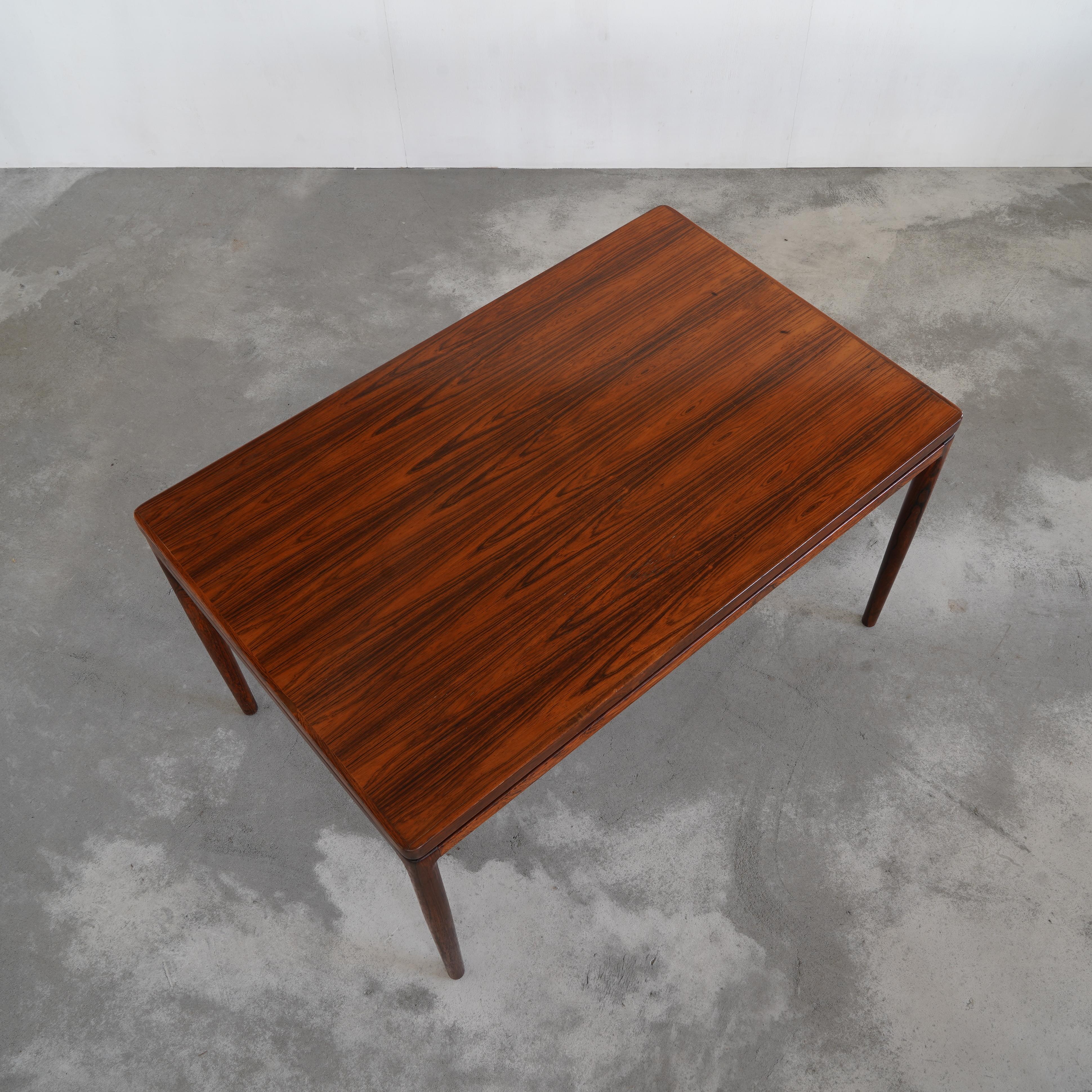 Danish Extendable Dining Table in Rosewood by Johannes Andersen