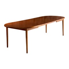 Retro Extendable Dining Table in Teak by Niels Otto Moller Denmark, circa 1960