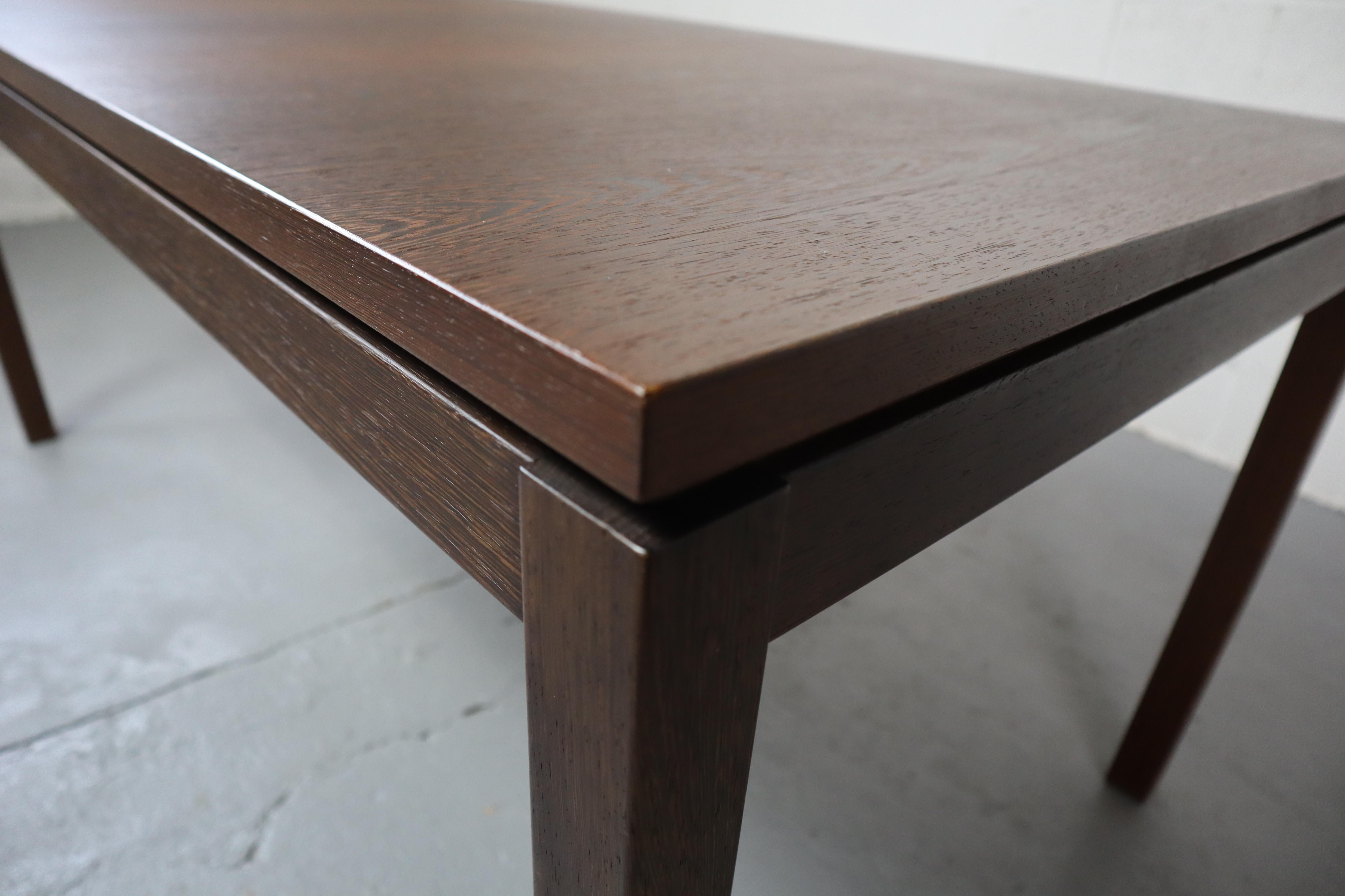 Extendable Dining Table in Wengé Wood, 1960s 3
