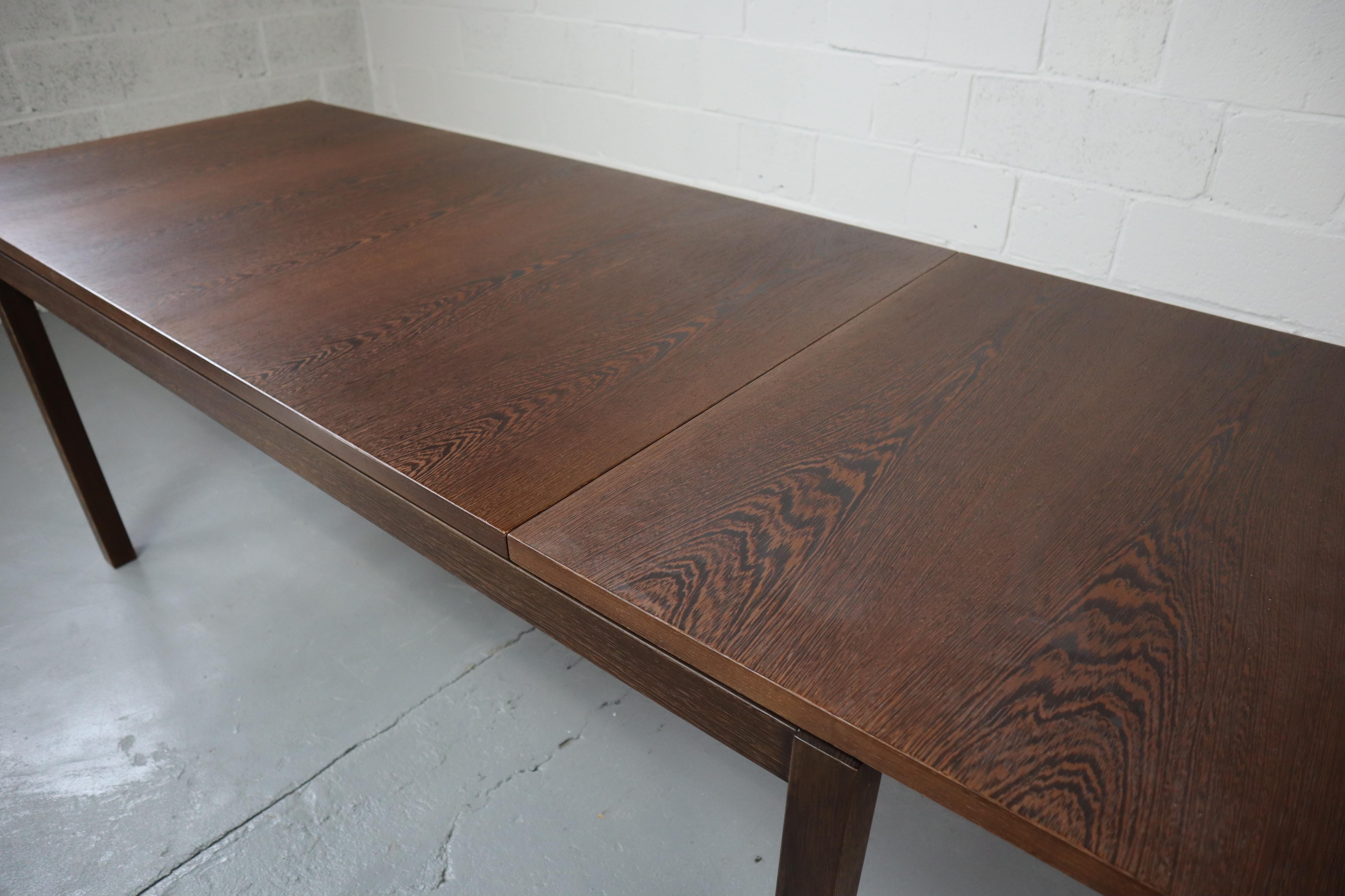 Extendable Dining Table in Wengé Wood, 1960s 6
