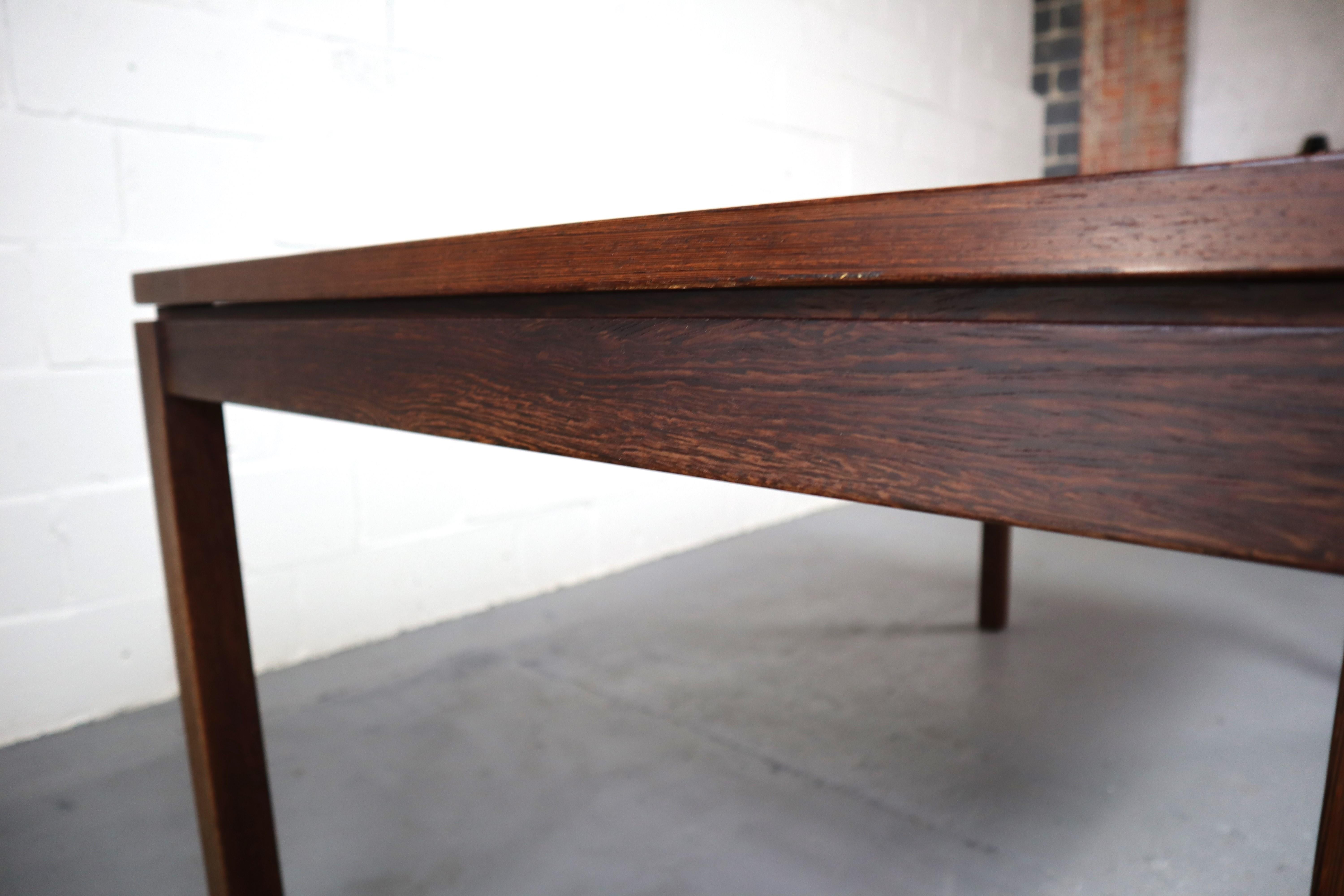 Mid-20th Century Extendable Dining Table in Wengé Wood, 1960s