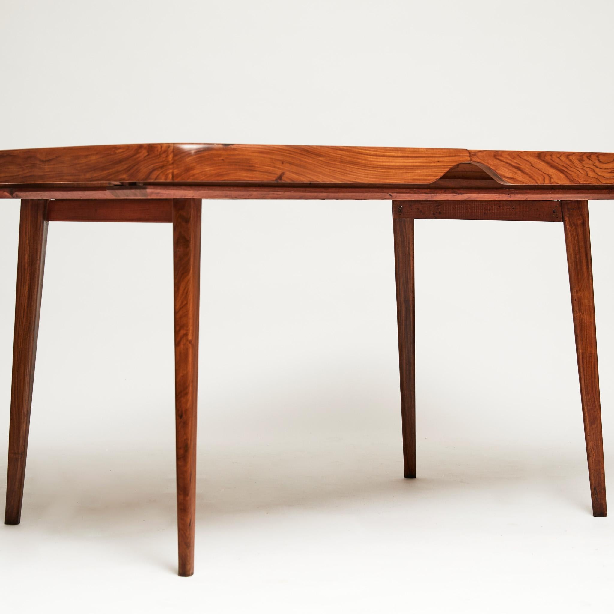 Table de salle à manger moderne du milieu du siècle en bois dur Caviuna par Carlo Hauner 1950's Brésil en vente 3