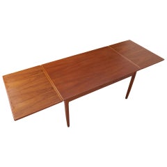 Extendable Dining Table with Two Pull-Out Leaves