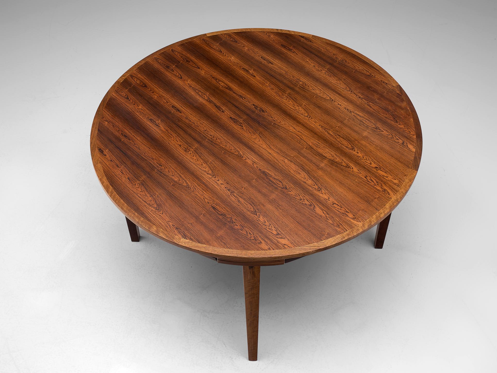 Mid-20th Century Extendable 'Flip-Top' Lotus Table in Rosewood by Dyrlund