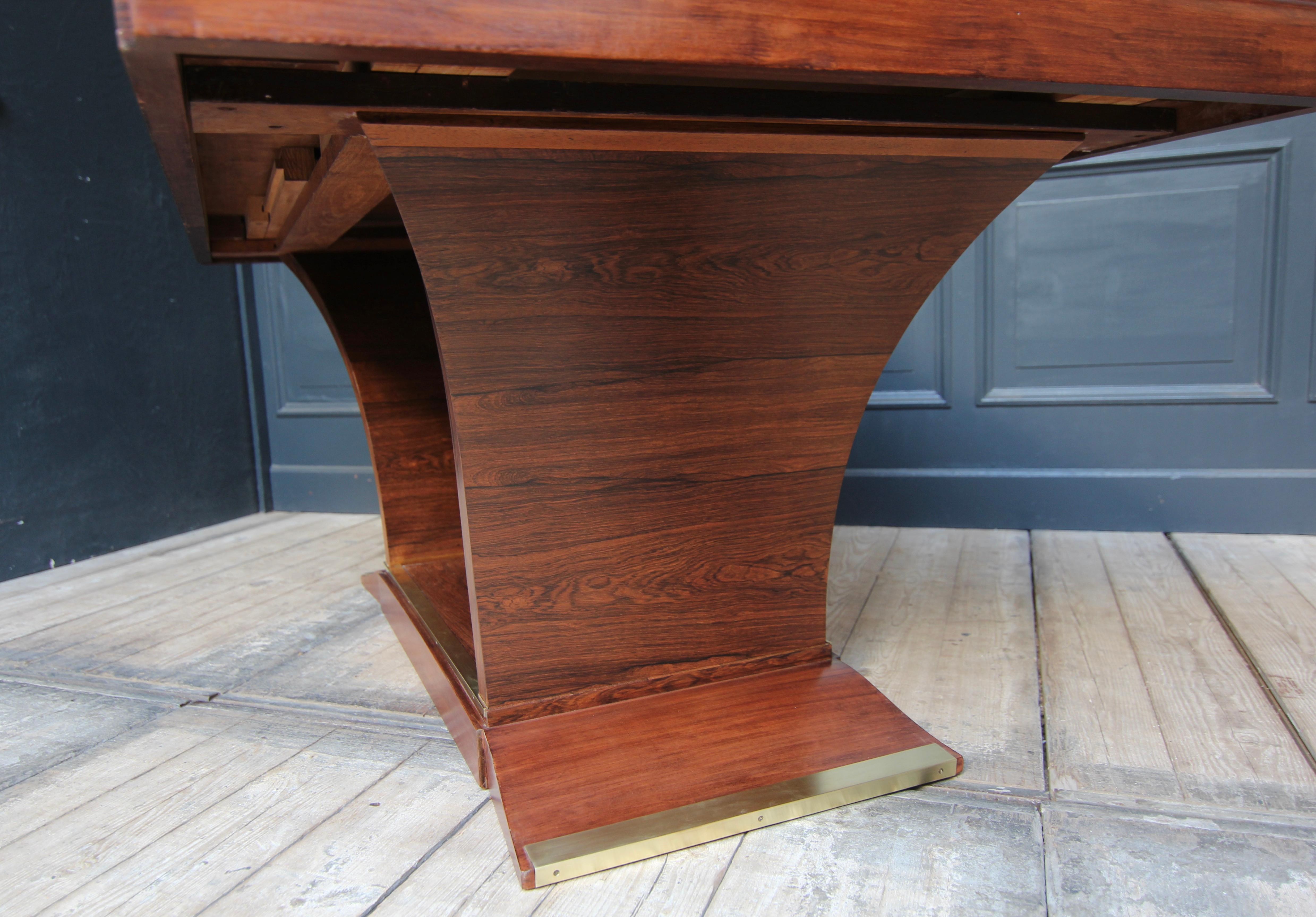 Extendable French Art Deco Rosewood Table, 1930´s For Sale 9