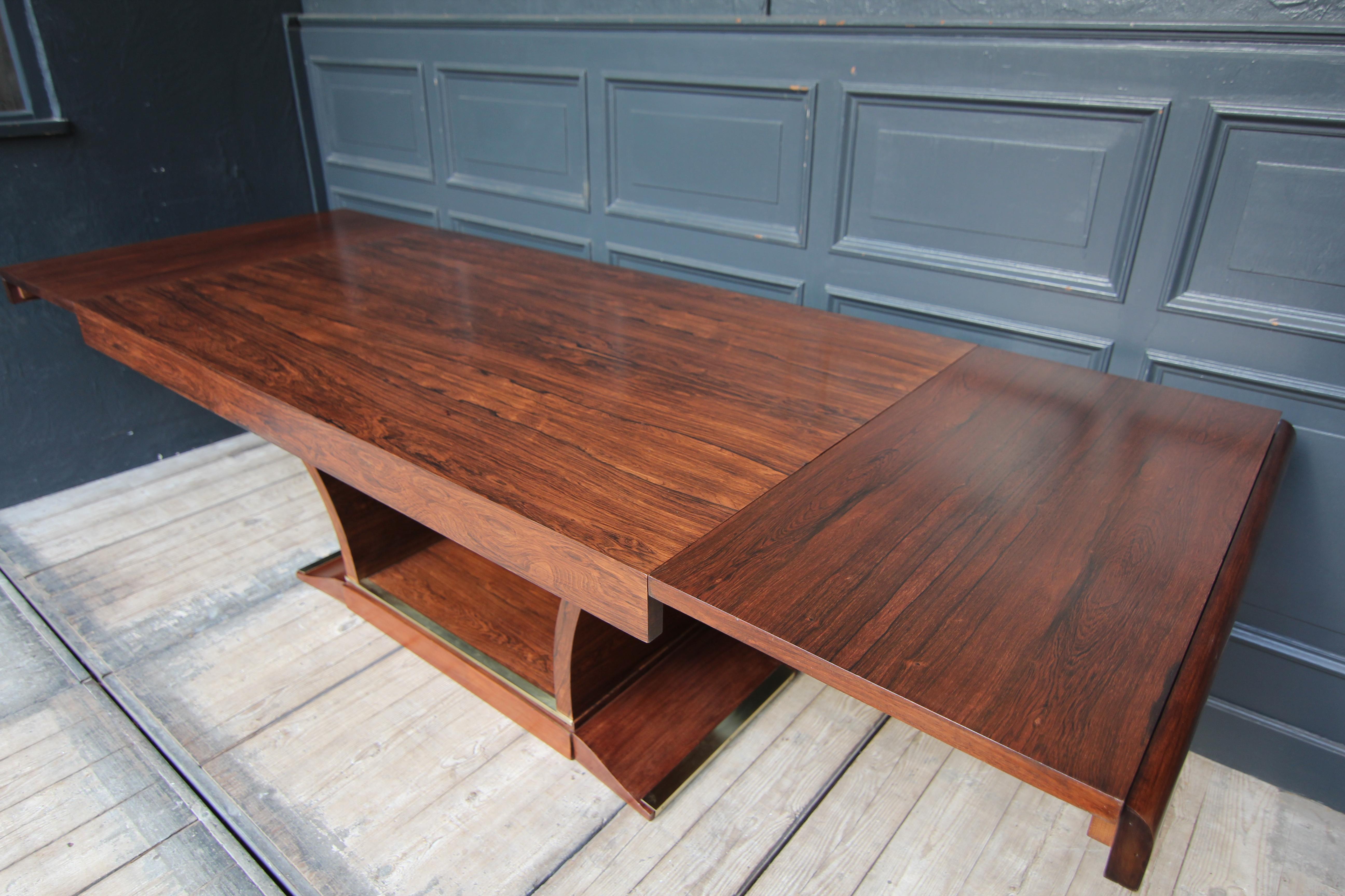 Extendable French Art Deco Rosewood Table, 1930´s In Good Condition For Sale In Dusseldorf, DE