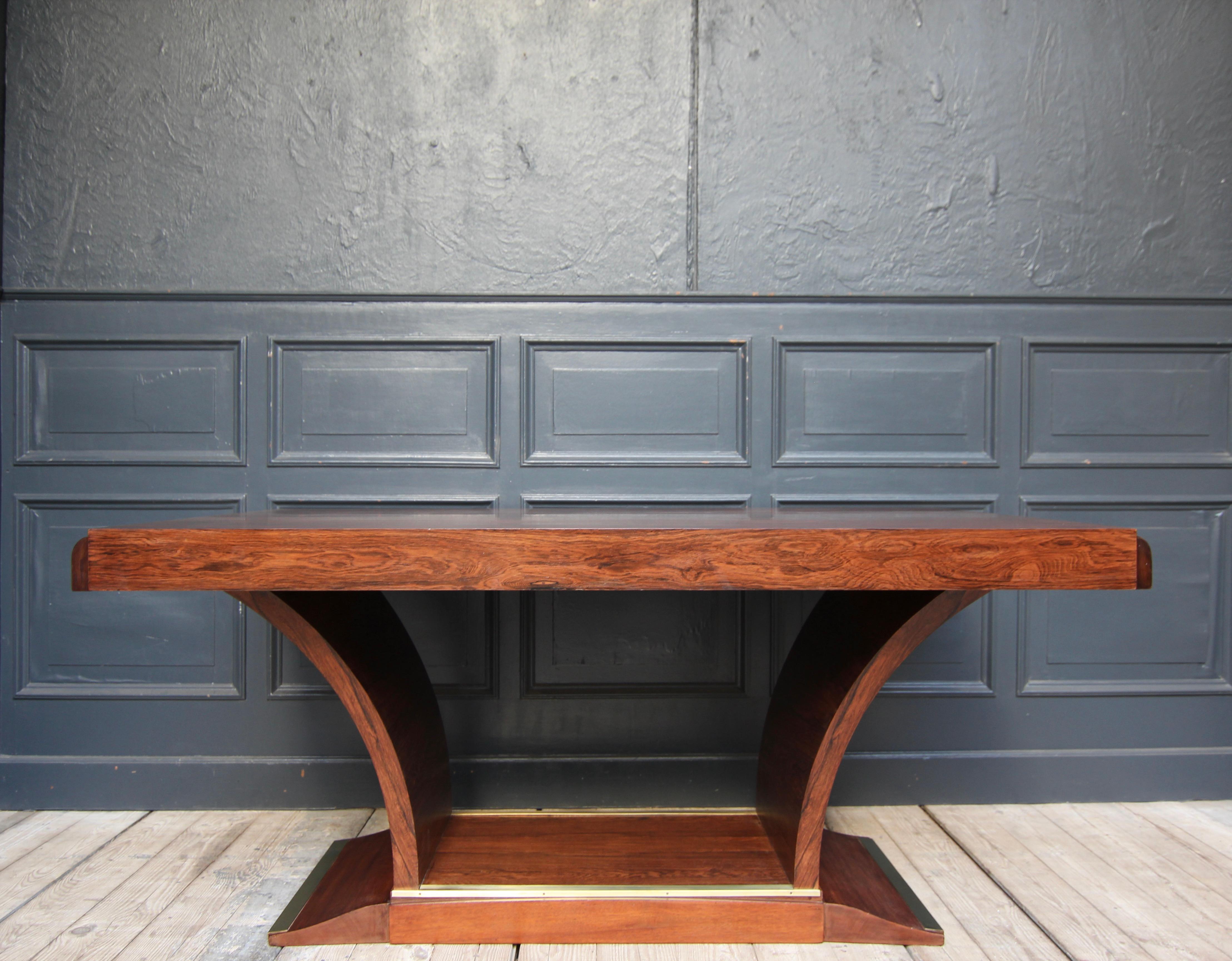 Bois Table à rallonge en palissandre Art déco français, années 1930 en vente