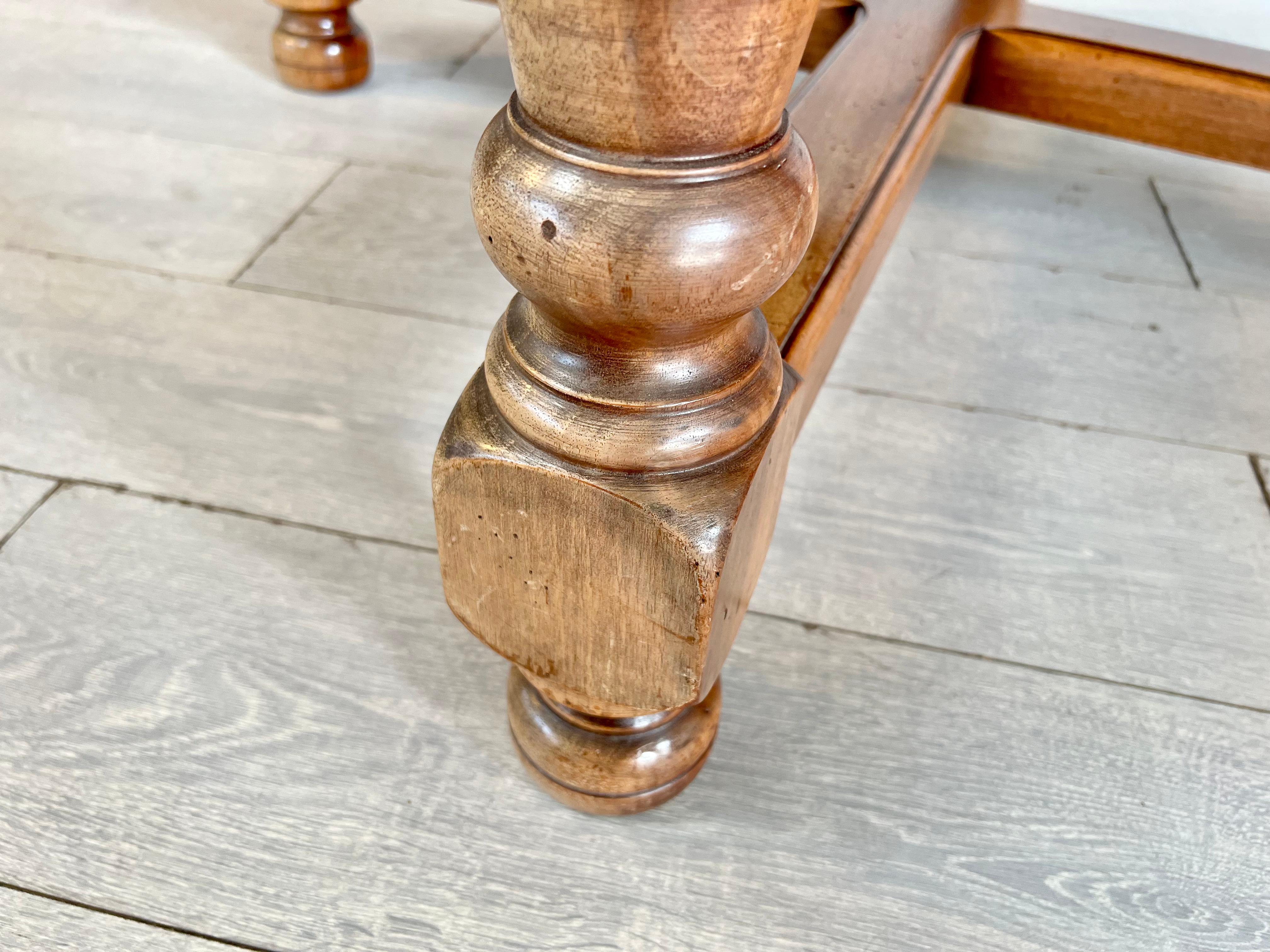 Extendable French Farmhouse Oak Dining Table For Sale 4