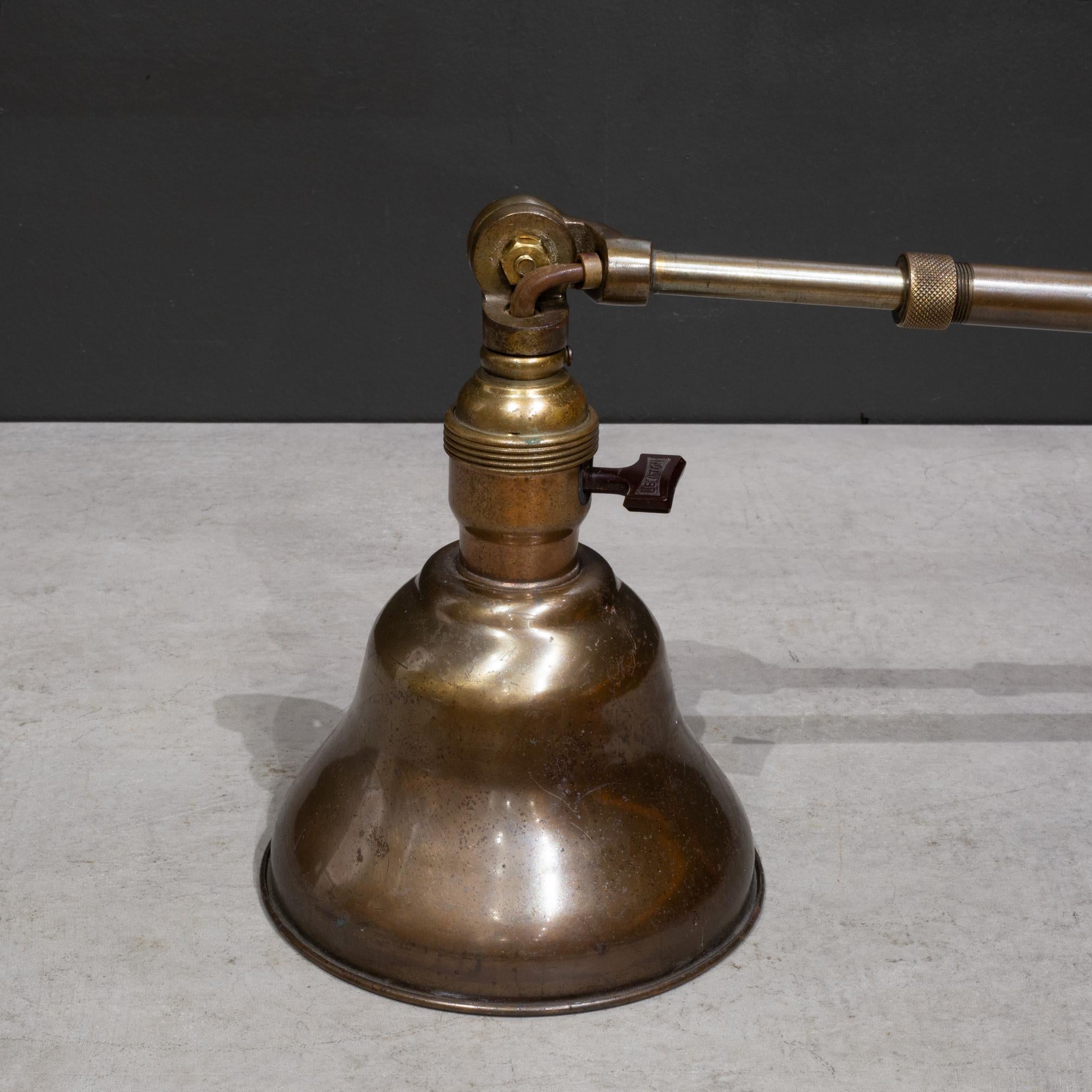 Extendable Industrial Bronze Task Lamp c.1930-1940 For Sale 5