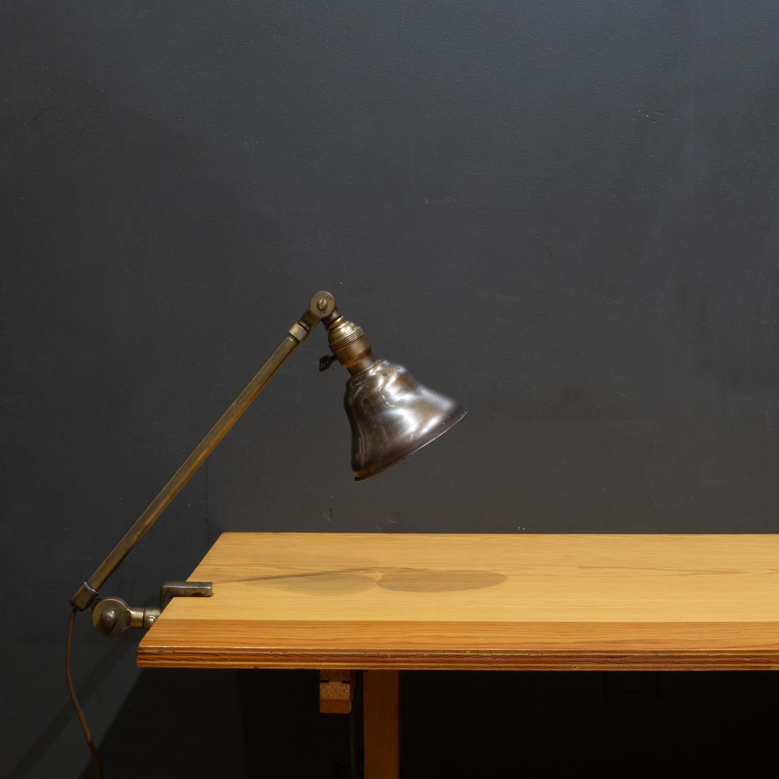 20th Century Extendable Industrial Bronze Task Lamp c.1930-1940 For Sale
