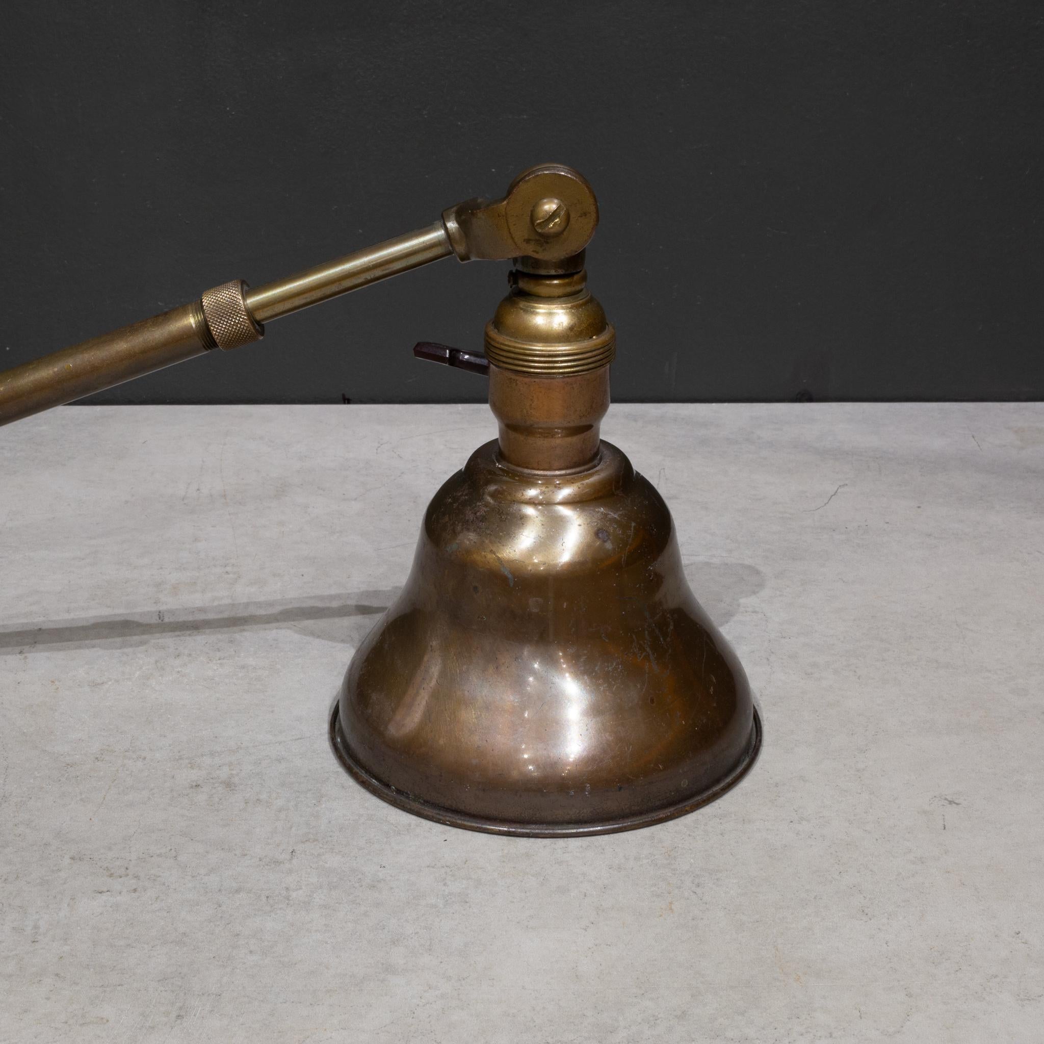 Extendable Industrial Bronze Task Lamp c.1930-1940 For Sale 2
